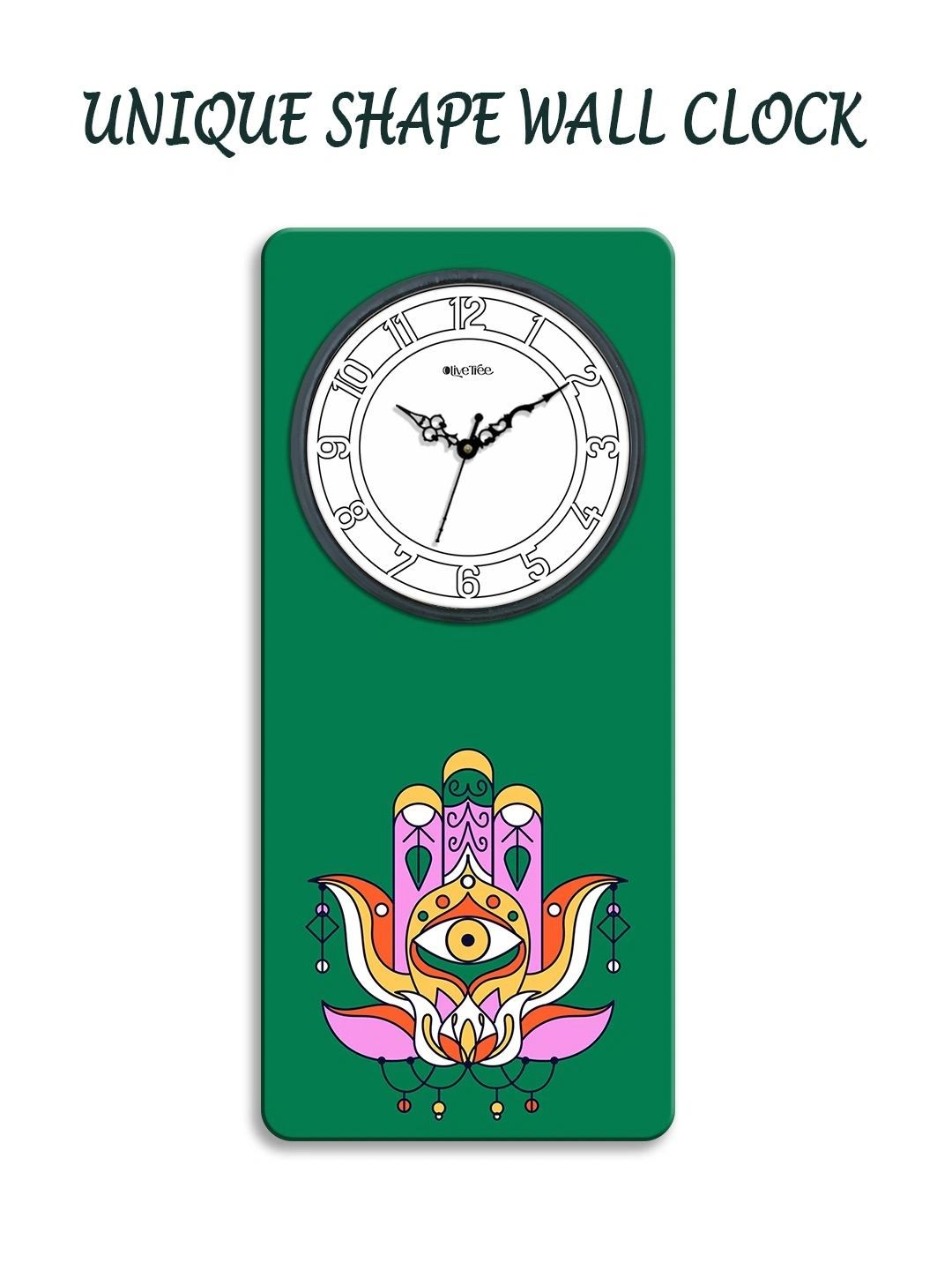 OLIVE TREE Multicoloured Printed Wall Clock-picture-48