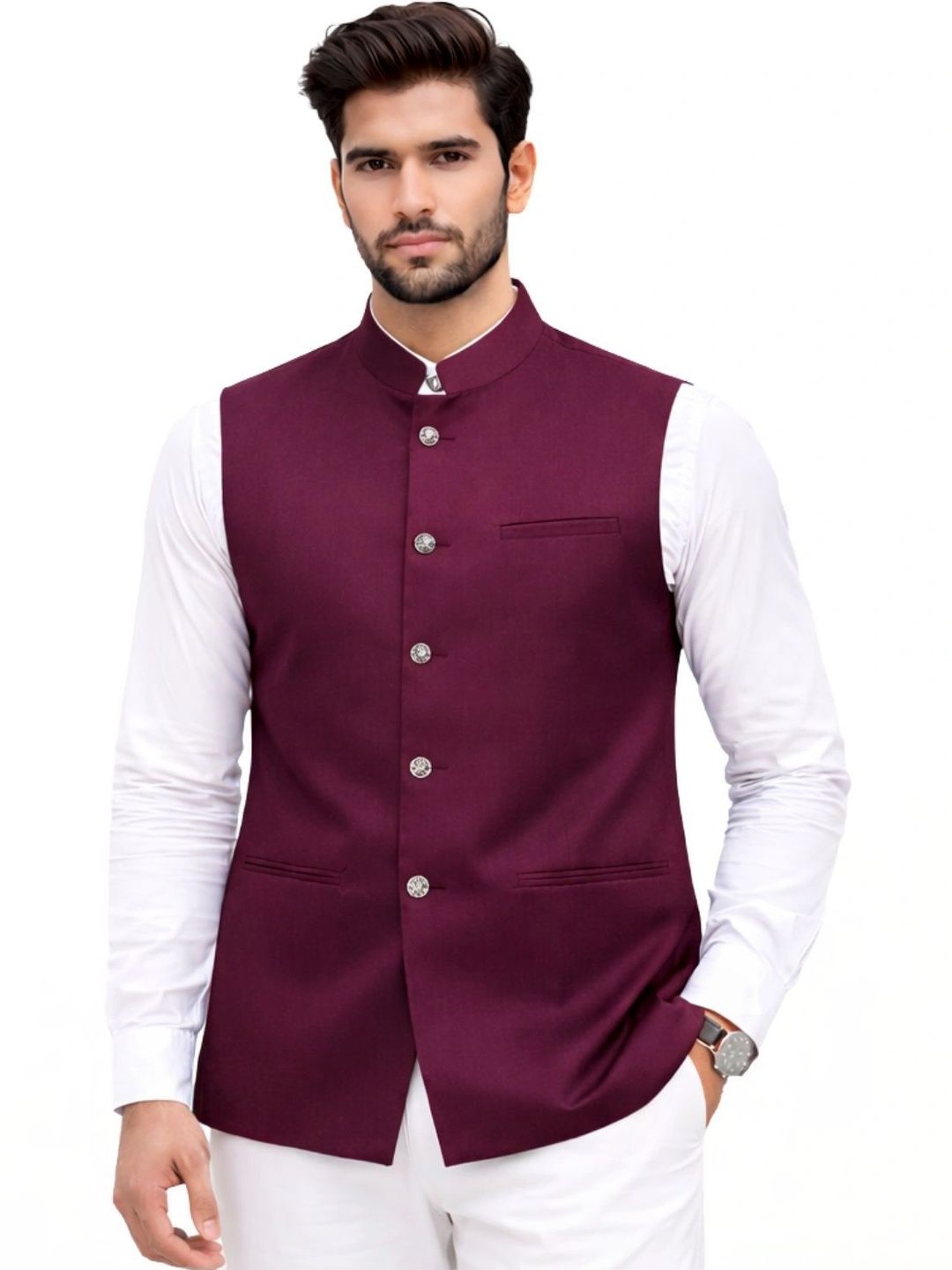 RIVER HILL Men Corduroy Nehru Jacket-picture-22