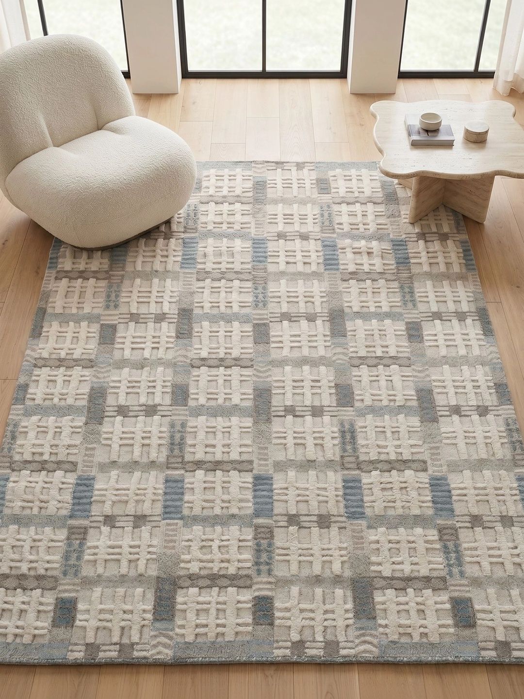 Jaipur Rugs Grey Geometric Handmade Woollen Carpet-picture-48