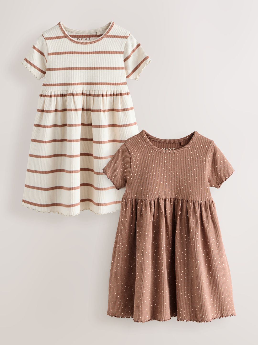 NEXT Girls Pack Of 2 Printed Striped A-Line Dress-image-40