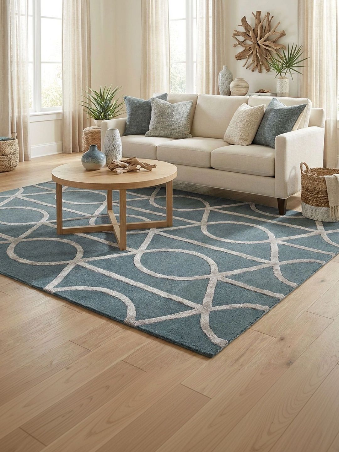 Jaipur Rugs Blue Geometric Woollen Carpet-picture-57