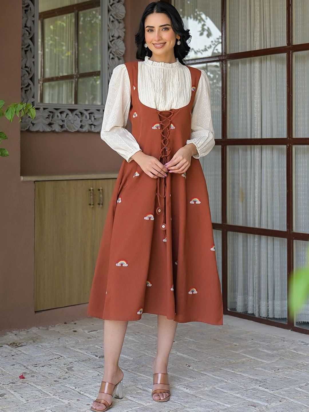 ZUMMER Print A-Line Midi Dress-picture-1
