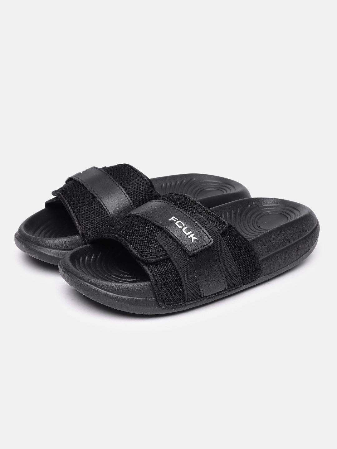 FCUK Men Textured Sliders-image-9