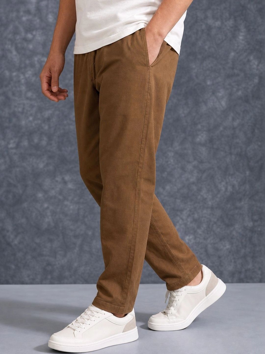 The Roadster Lifestyle Co Men Cotton Trousers-picture-56