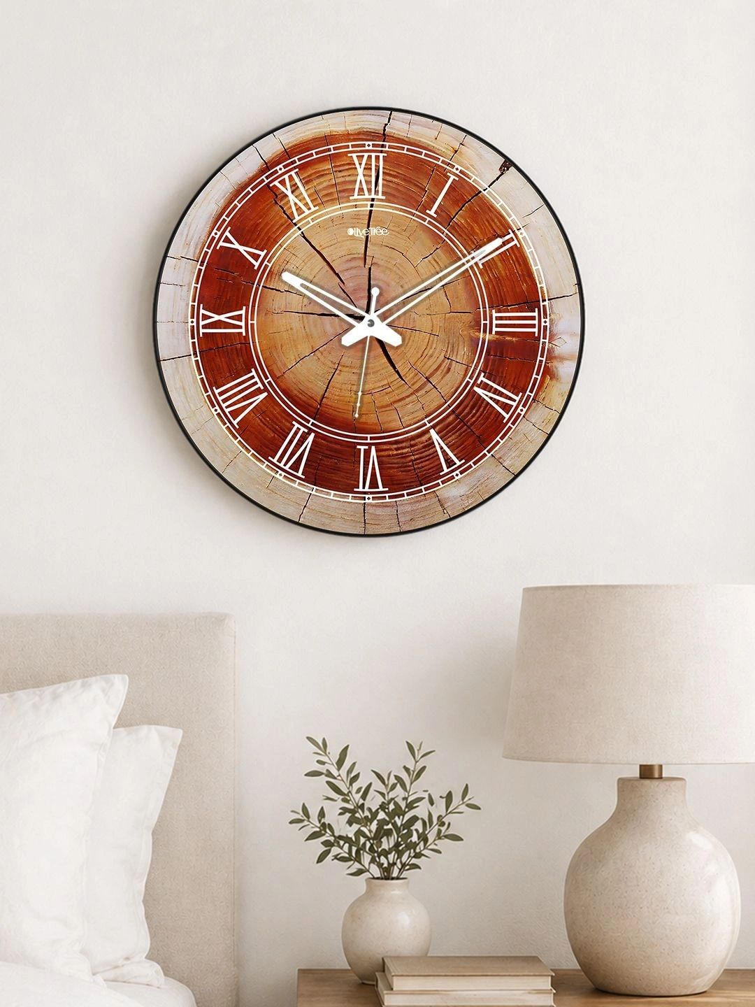 OLIVE TREE Multicoloured Printed Wall Clock-picture-40