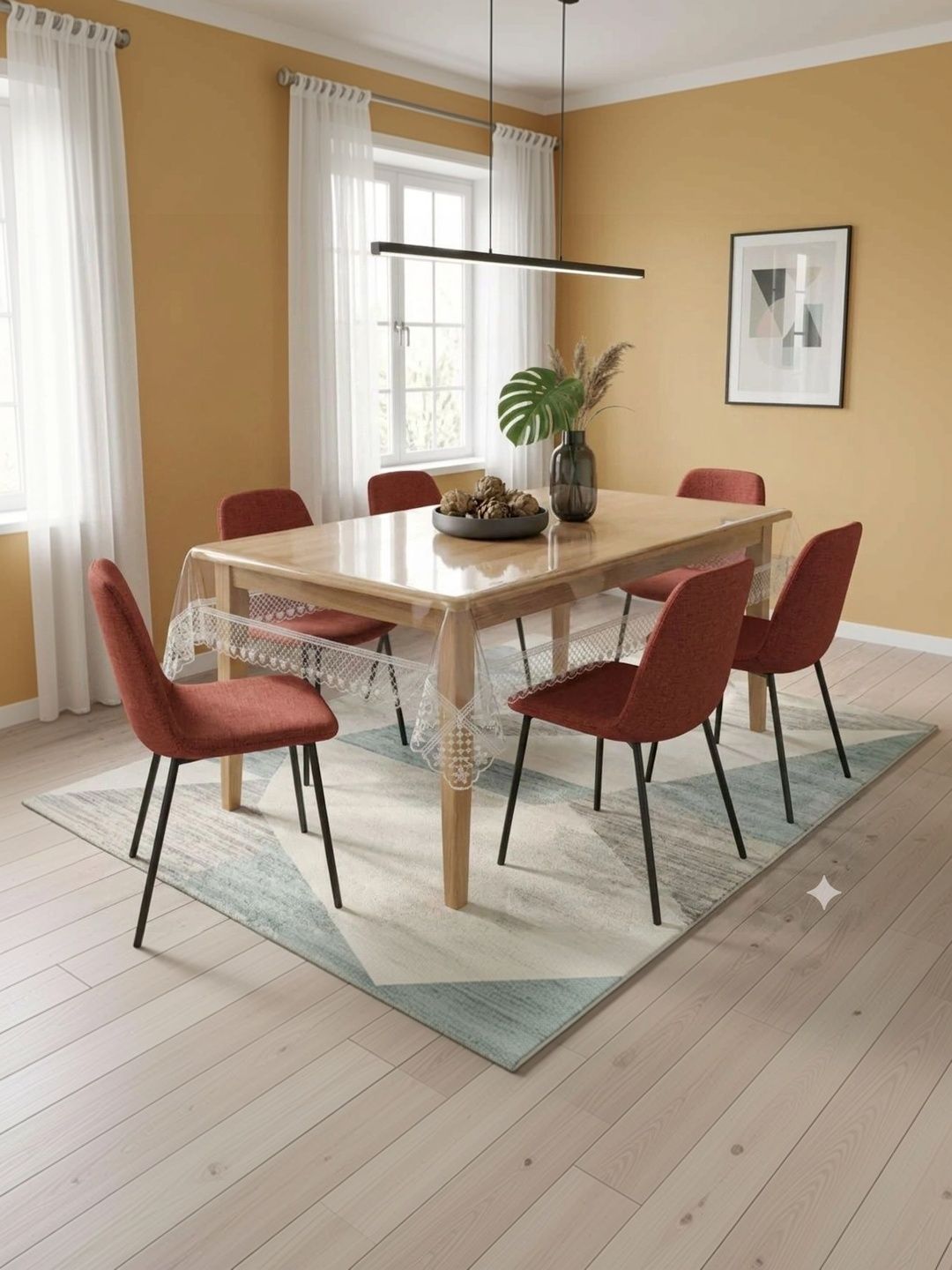 IC ICONIC CHOICE Transparent Waterproof 6-Seater Table Cover-picture-22