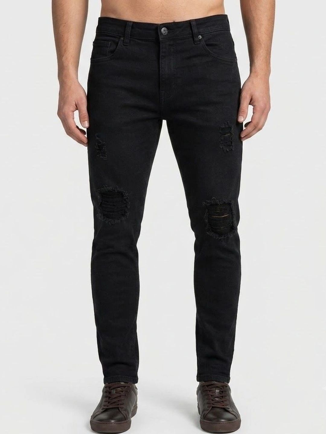 USD Men Skinny Fit Mid-Rise Highly Distressed Jeans-image-24
