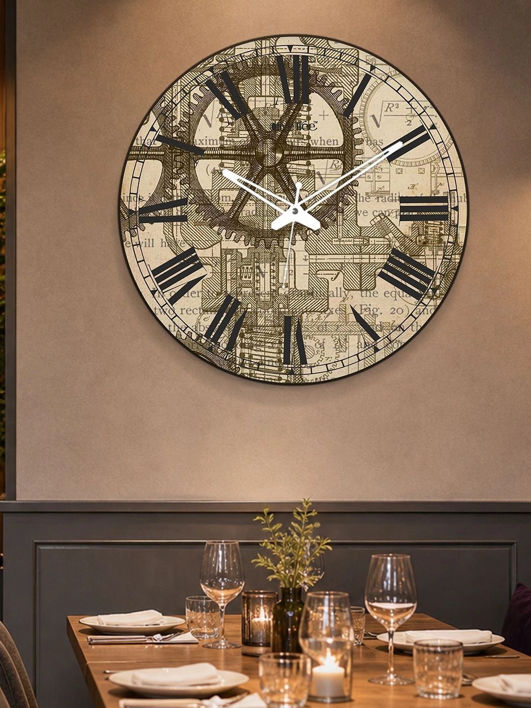 OLIVE TREE Multicoloured Printed Wall Clock-picture-42