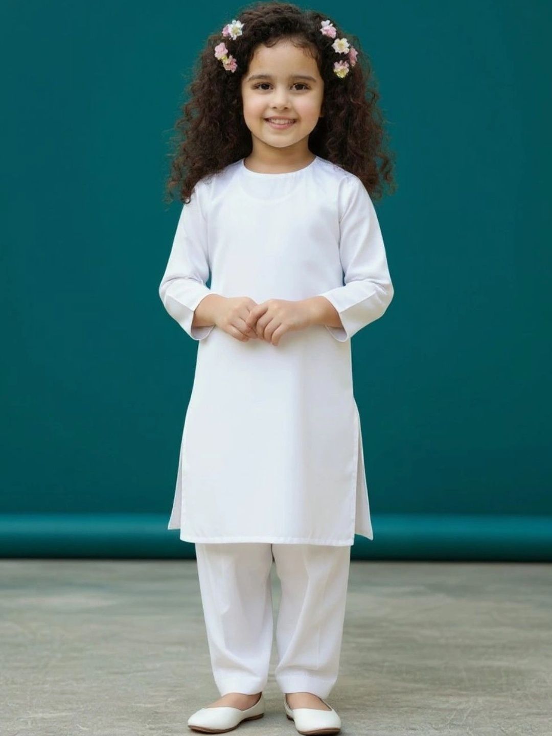 KALINI Girls Regular Pure Cotton Kurta with Patiala-picture-12