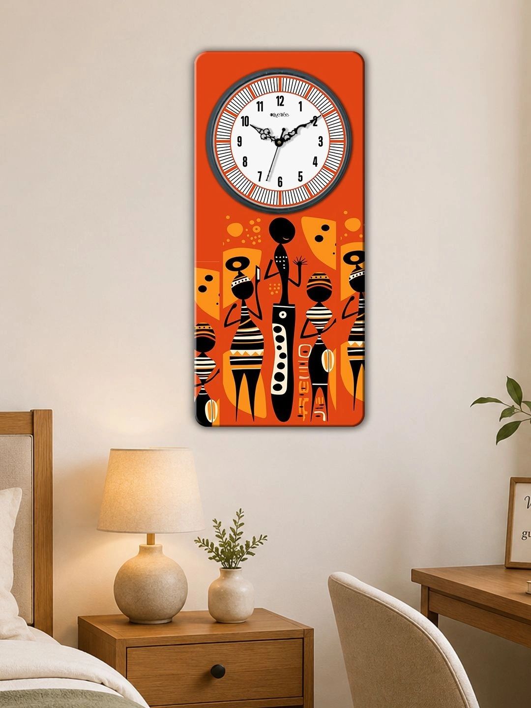 OLIVE TREE Multicoloured Printed Wall Clock-picture-45