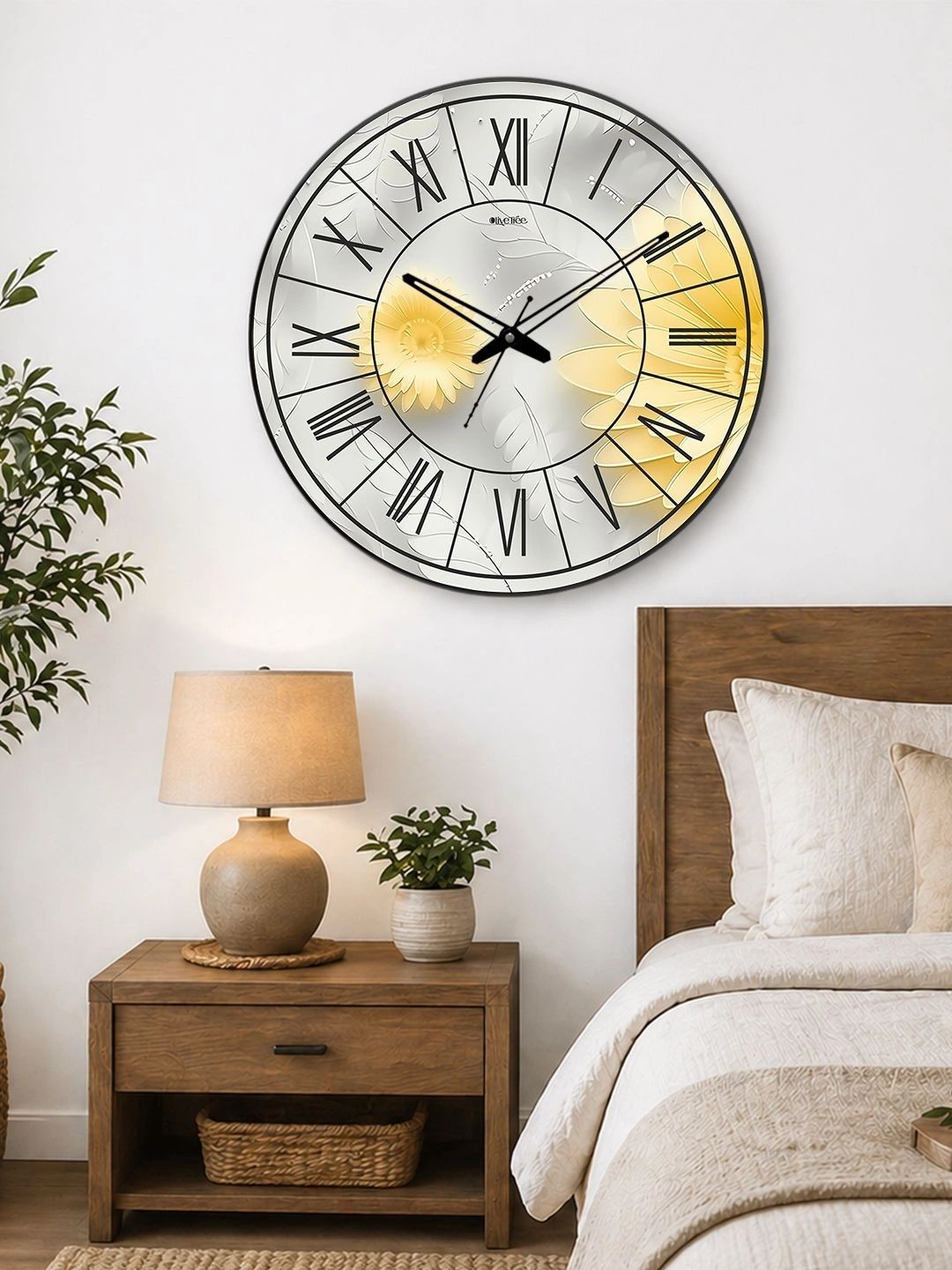 OLIVE TREE Multicoloured Printed Contemporary Wall Clock-image-27