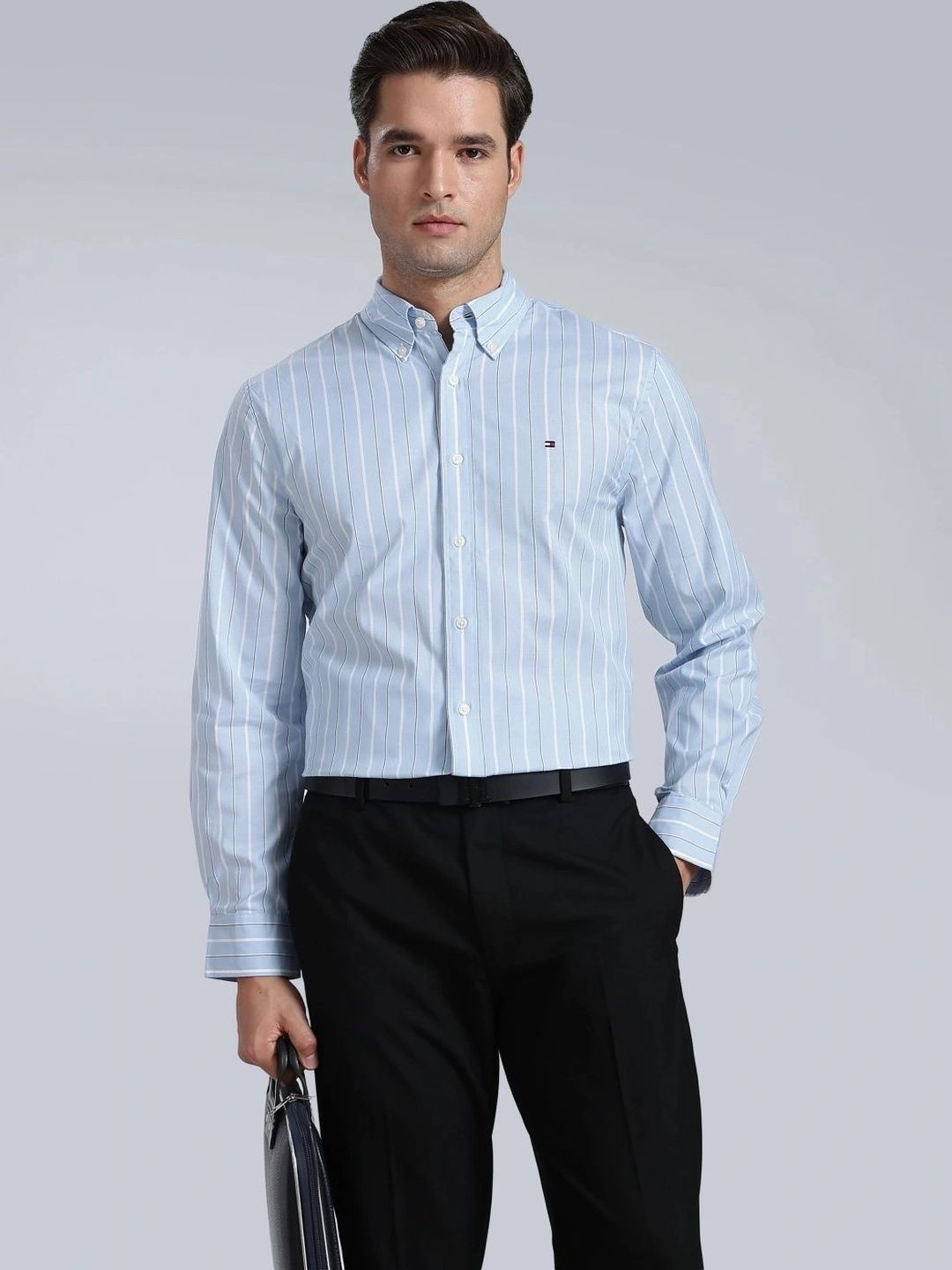 Tommy Hilfiger Men Striped Formal Shirt-picture-55