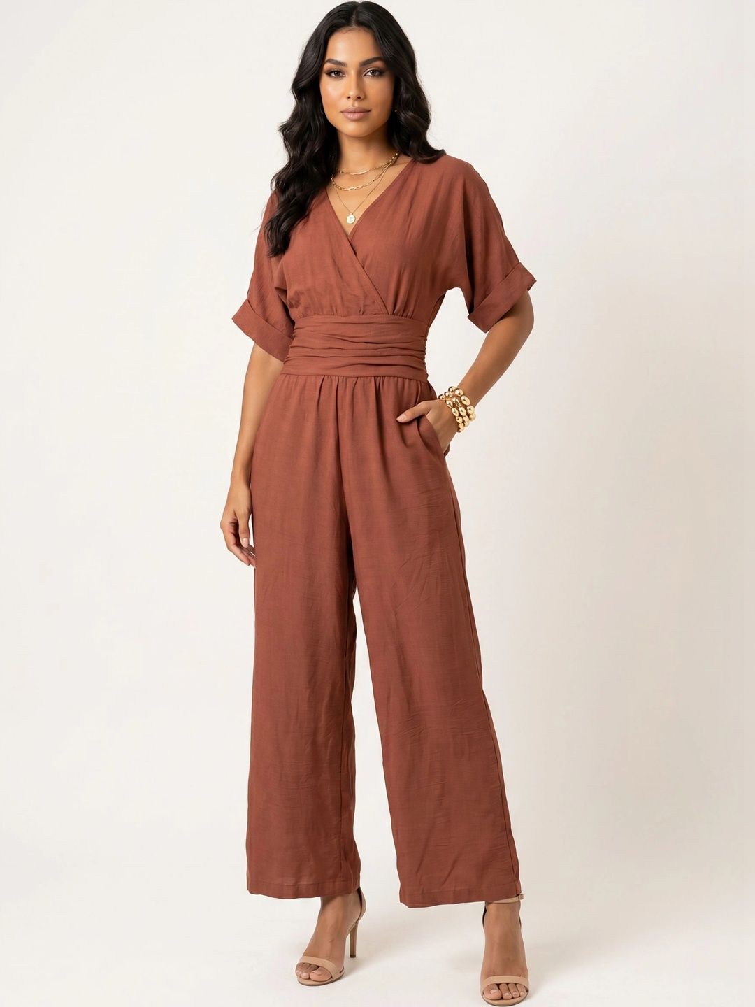 Moomaya Linen Basic Jumpsuit-picture-44