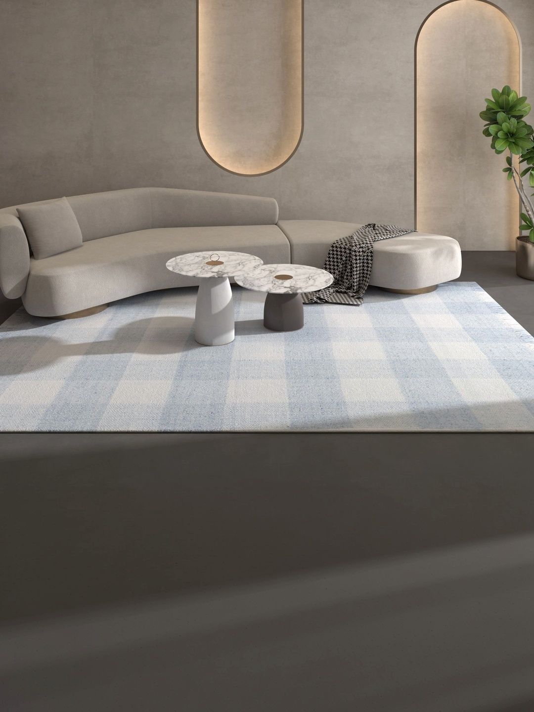 Jaipur Rugs Blue Striped Polyester Carpet-image-28