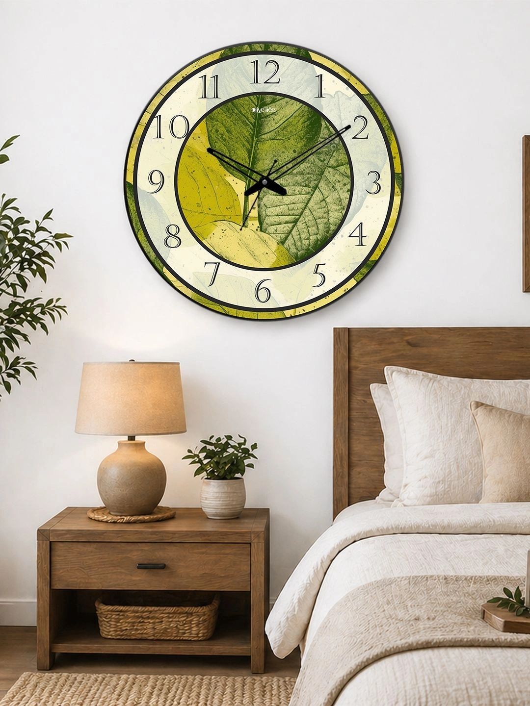 OLIVE TREE Multicoloured Printed Contemporary Wall Clock-image-26