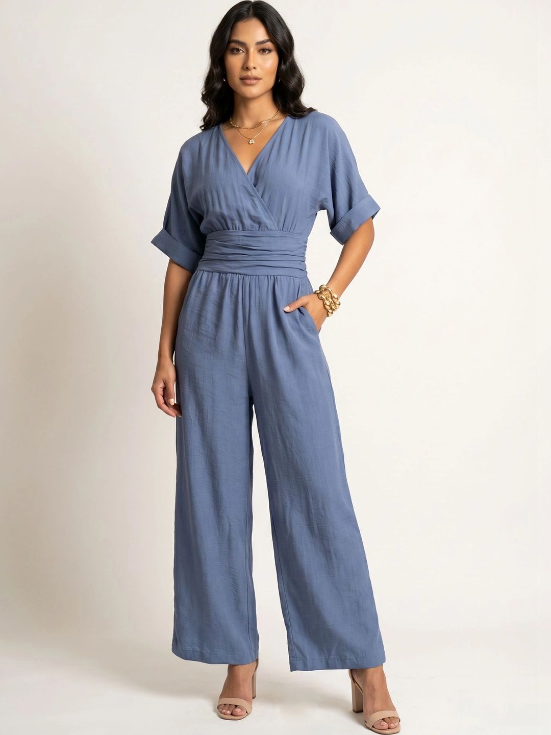 Moomaya Linen Basic Jumpsuit-picture-45