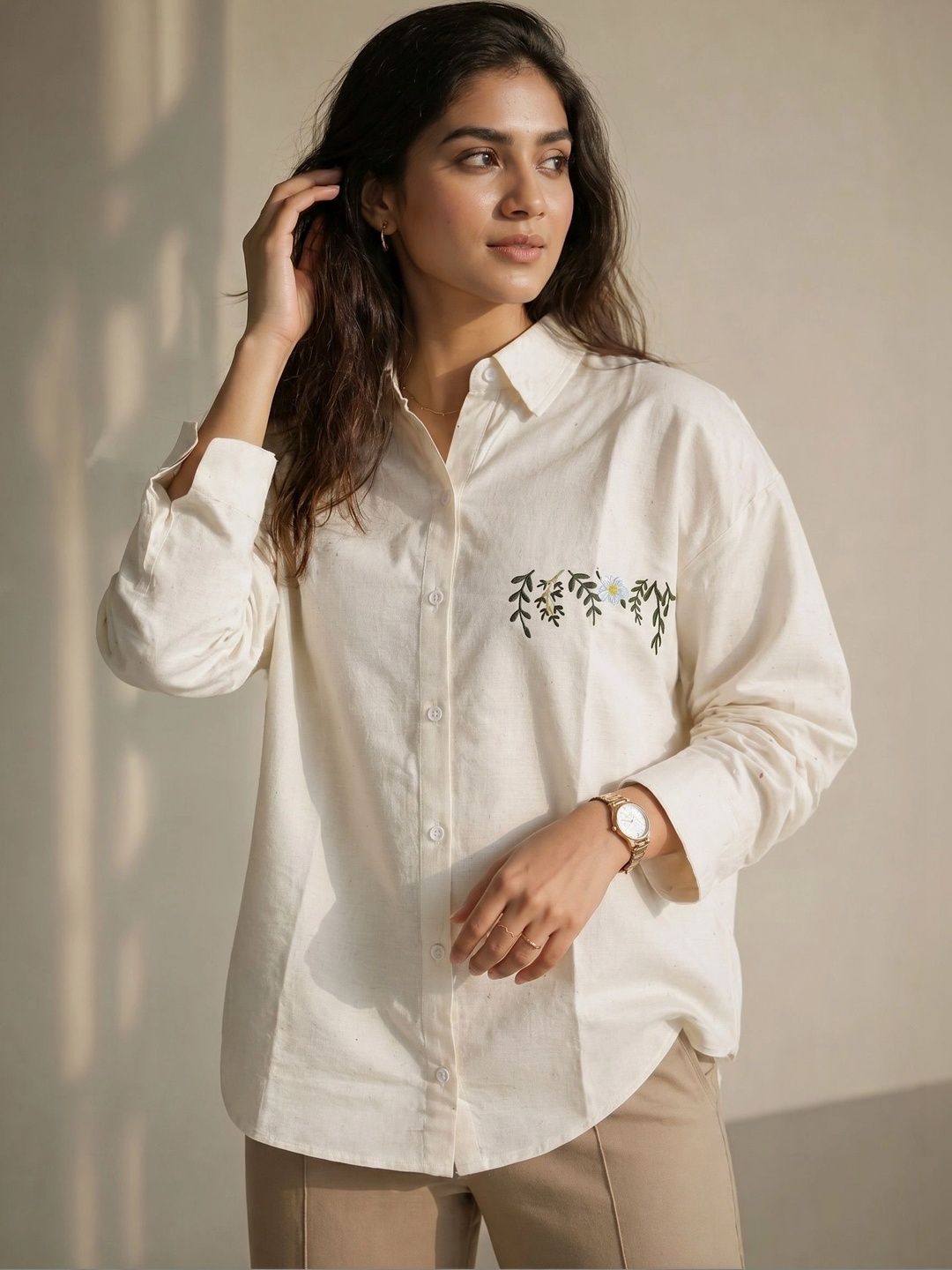 KALAMIR Floral Embroidered Cotton Top-picture-57