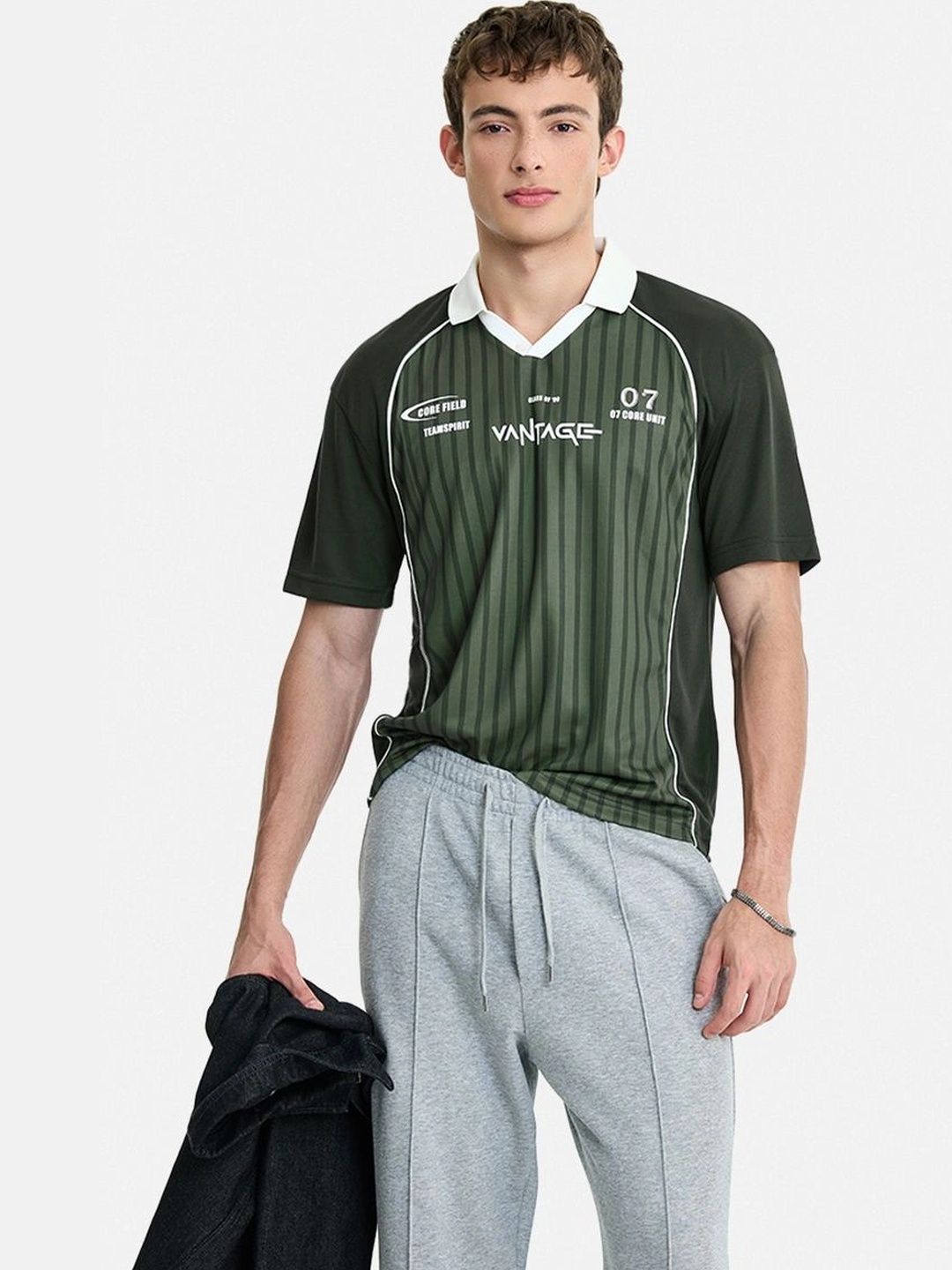 Snitch Dark Green Stripes T-Shirt