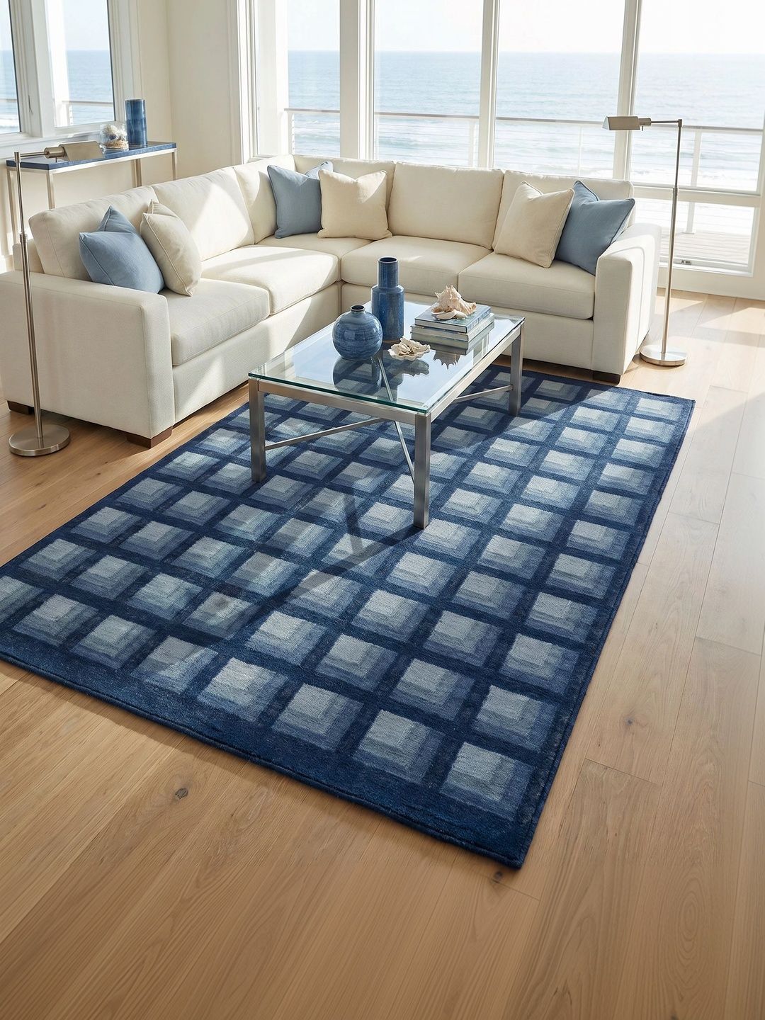 Jaipur Rugs Blue Geometric Woollen Carpet-image-41