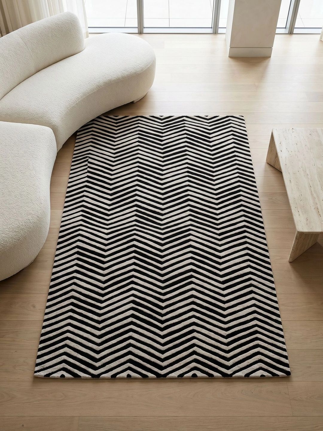 Jaipur Rugs White Geometric Woollen Carpet-image-27