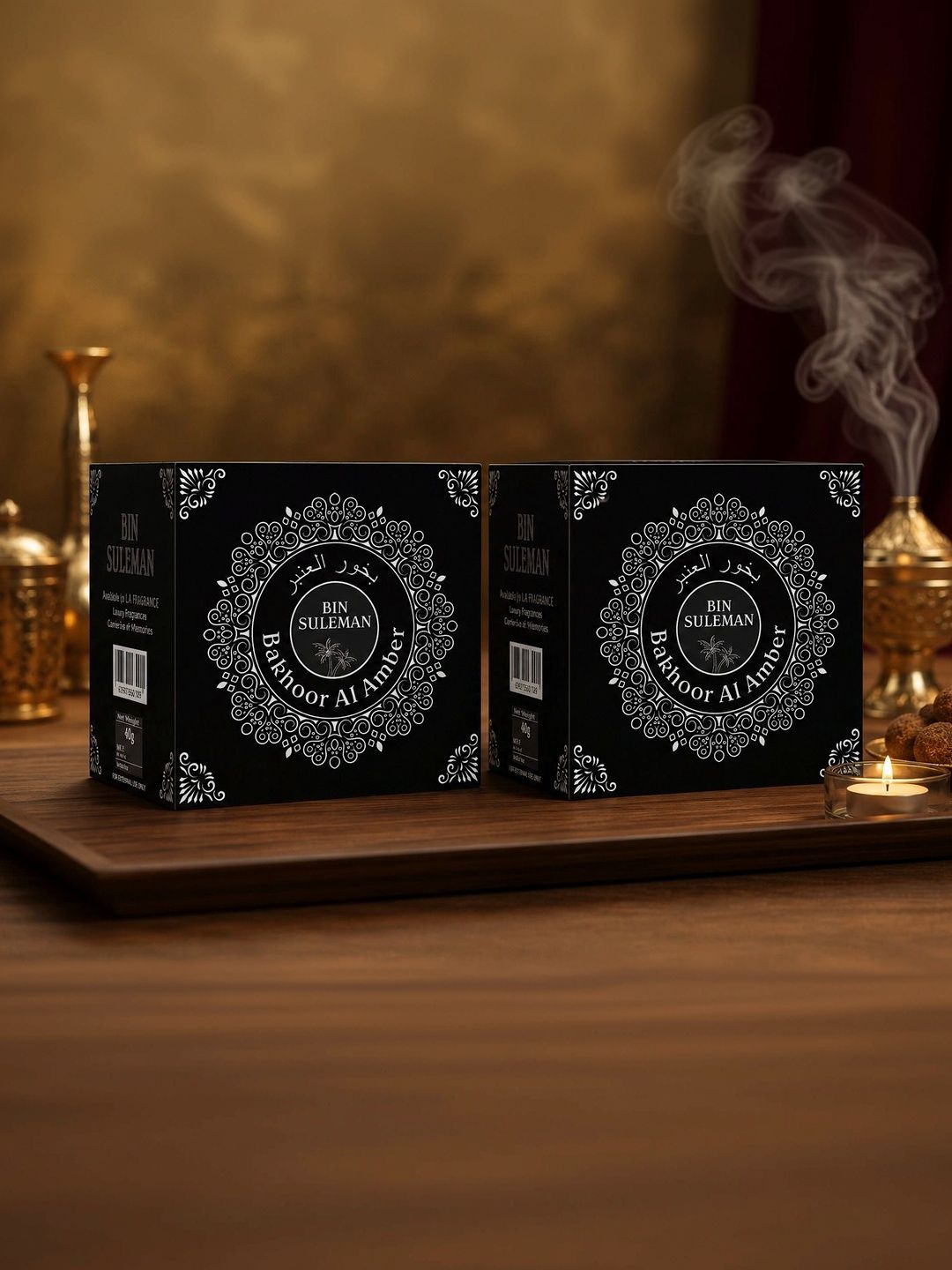 BIN-SULEMAN 2Pcs Black Premium Crafted Bakhoor - 60 g Each-picture-20