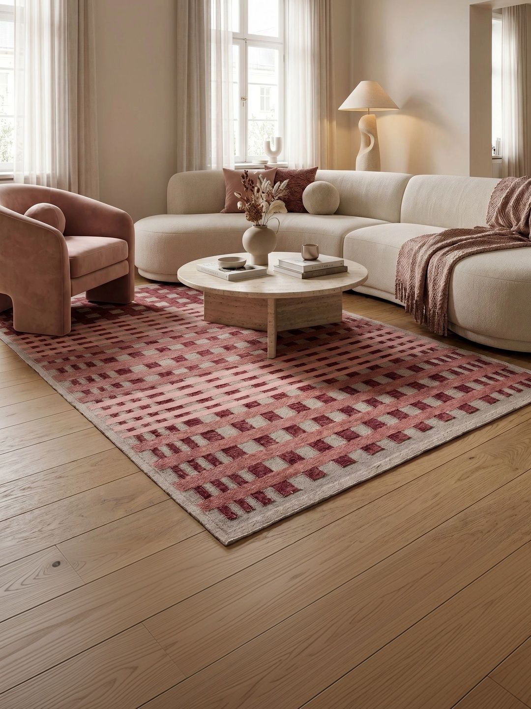 Jaipur Rugs Red Geometric Woollen Carpet-image-45