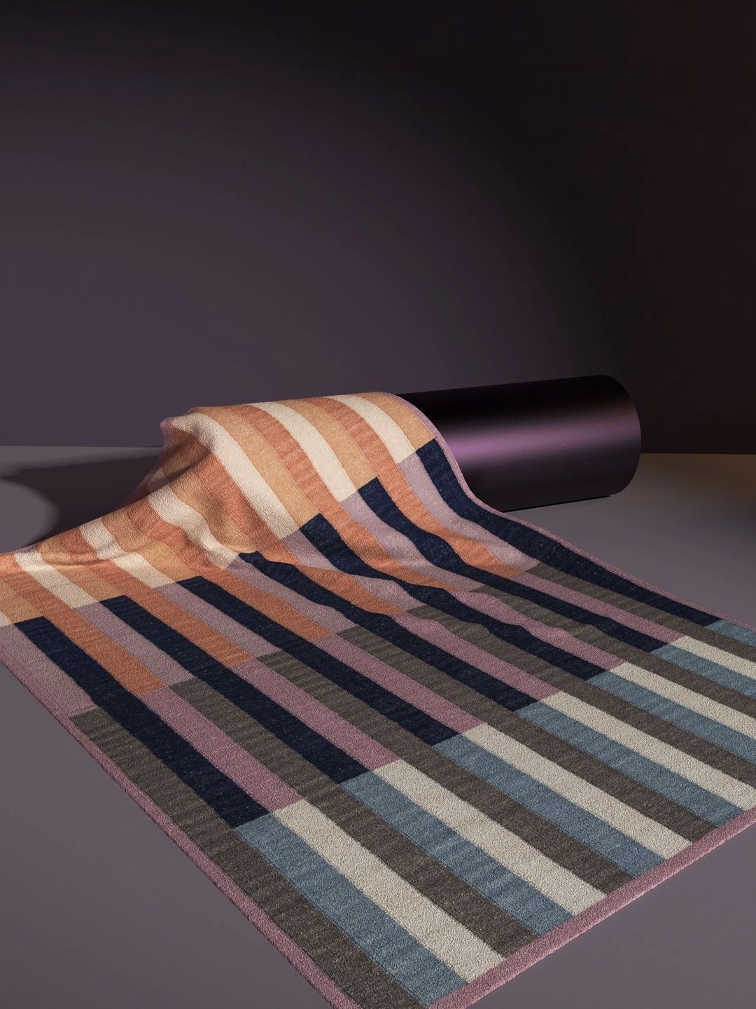 Jaipur Rugs Blue Striped Woollen Carpet-image-8