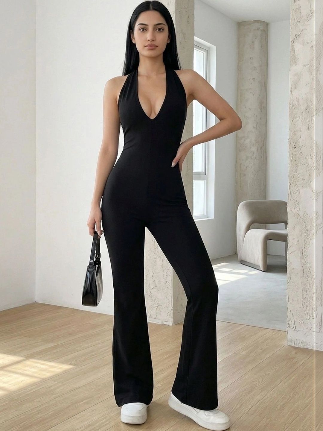 Zucchini Halter Neck Basic Jumpsuit-picture-34