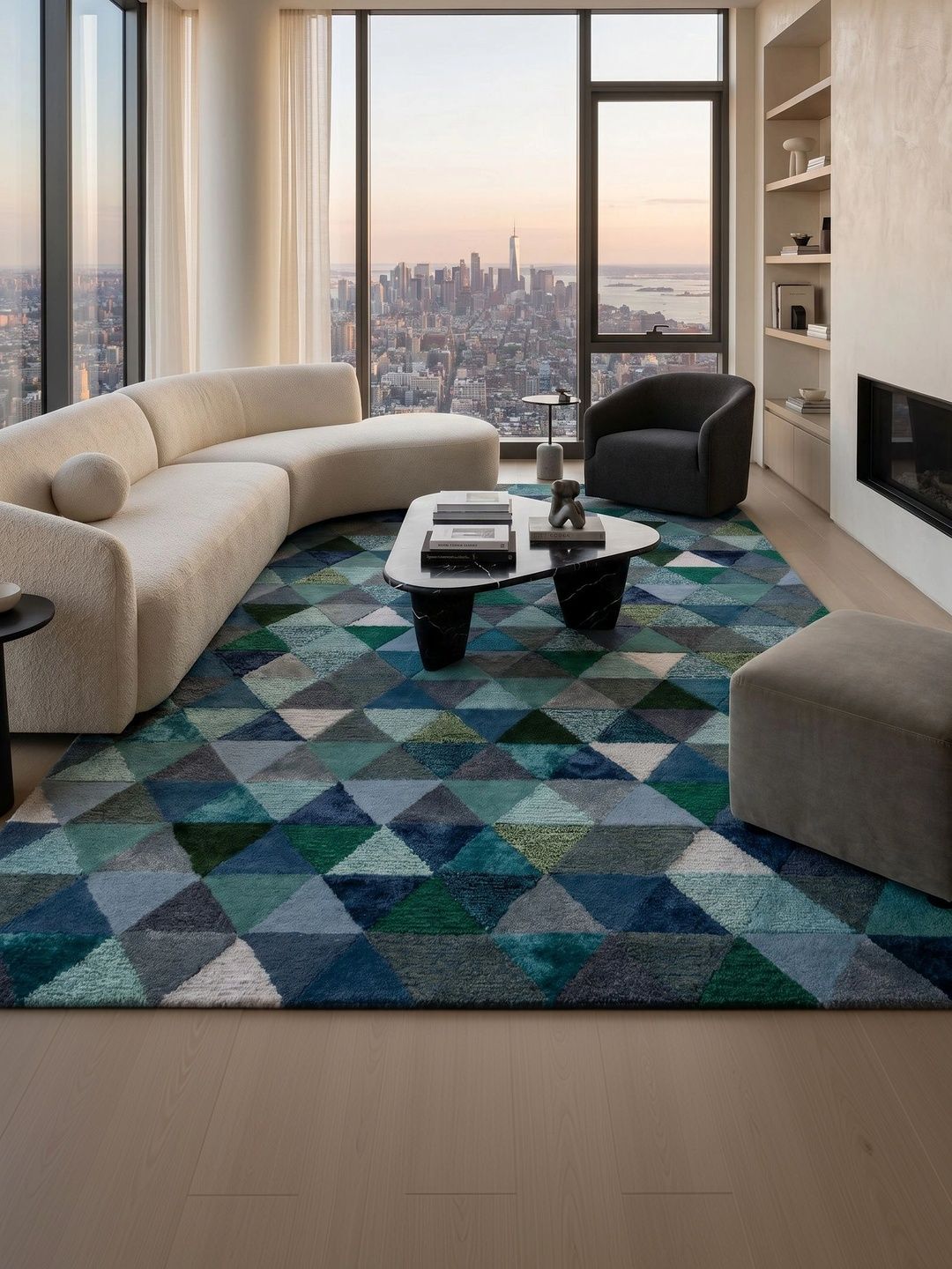 Jaipur Rugs Blue Geometric Woollen Carpet-picture-13