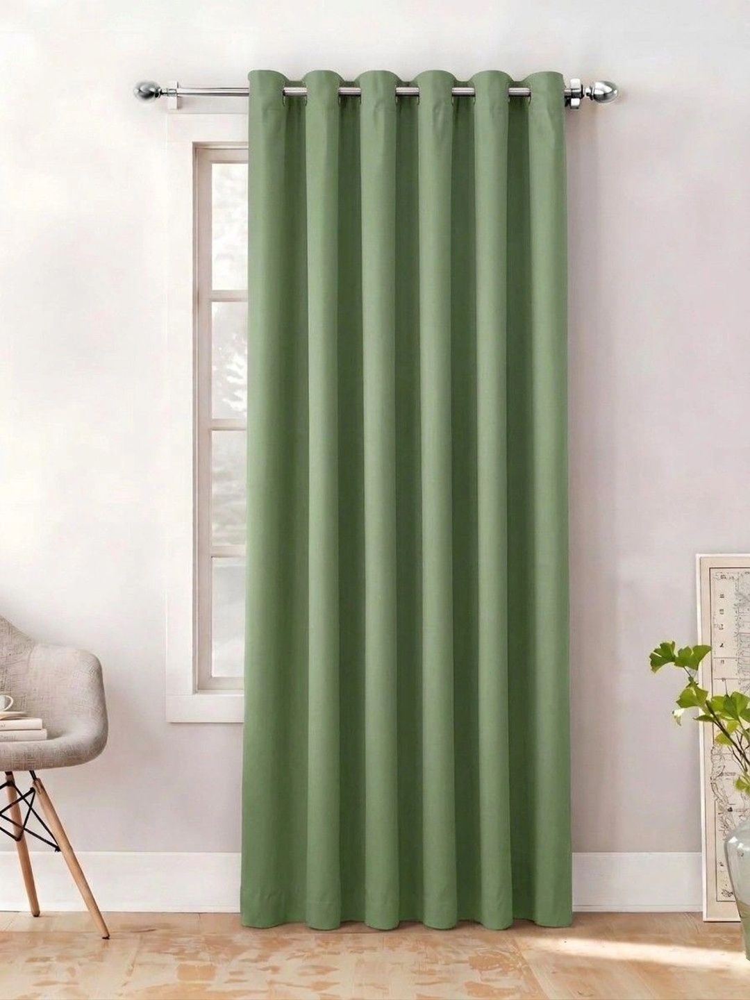 AAVIS DECOR Olive Green Black Out Door Curtain-image-37