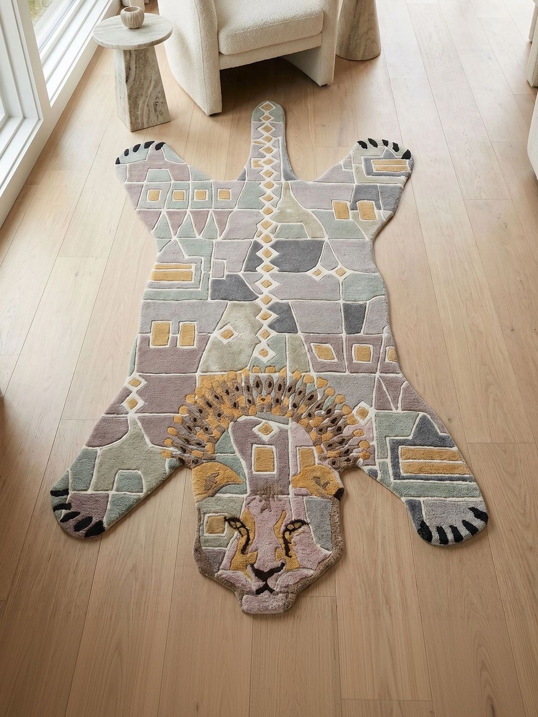 Jaipur Rugs Grey Geometric Hand-Tufted Woollen Carpet-image-35