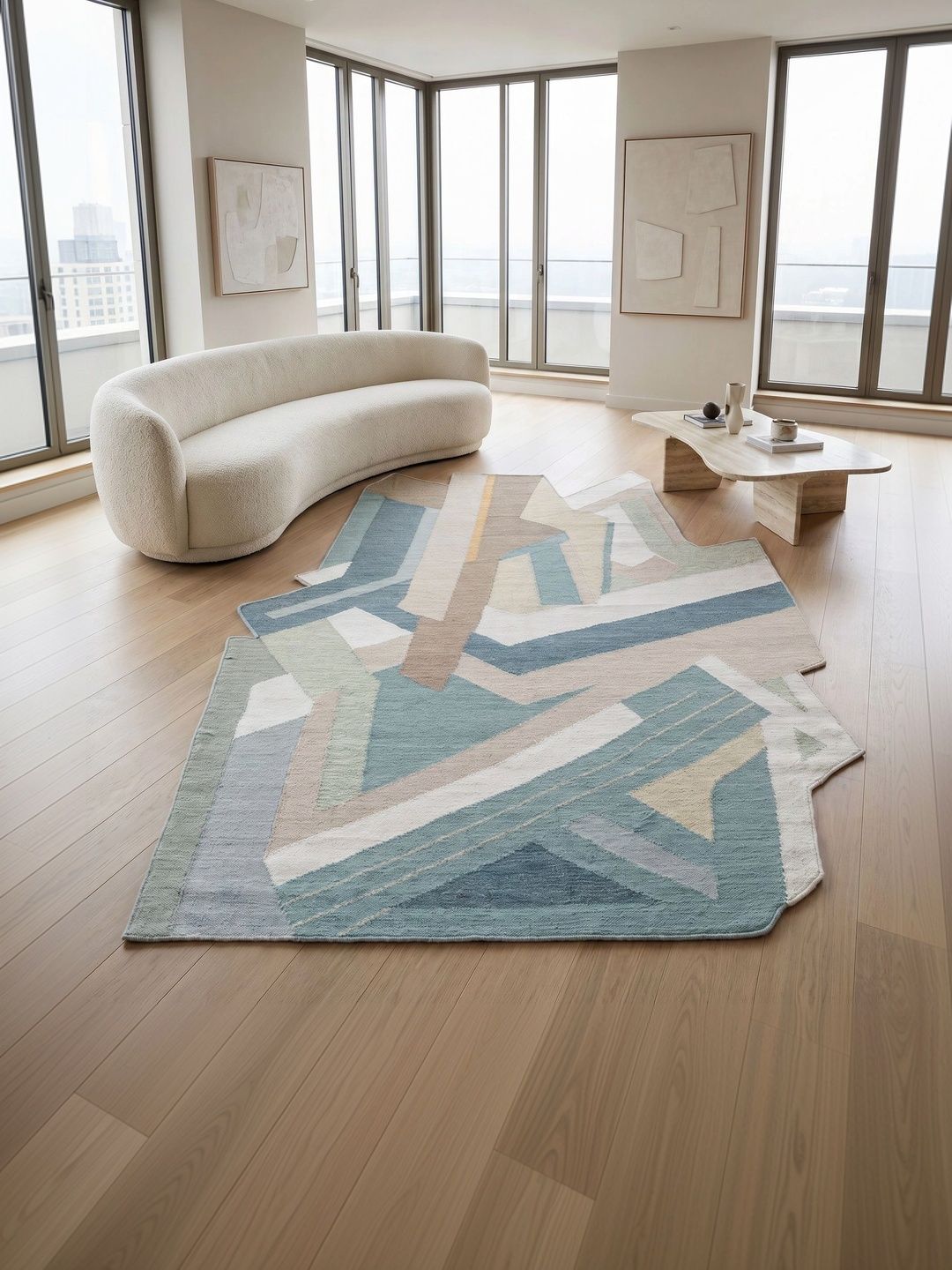 Jaipur Rugs Blue Geometric Woollen Carpet-image-13