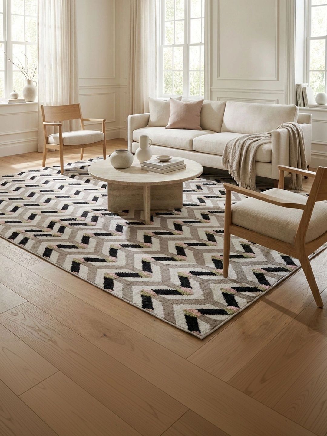 Jaipur Rugs Grey Geometric Woollen Carpet-image-30