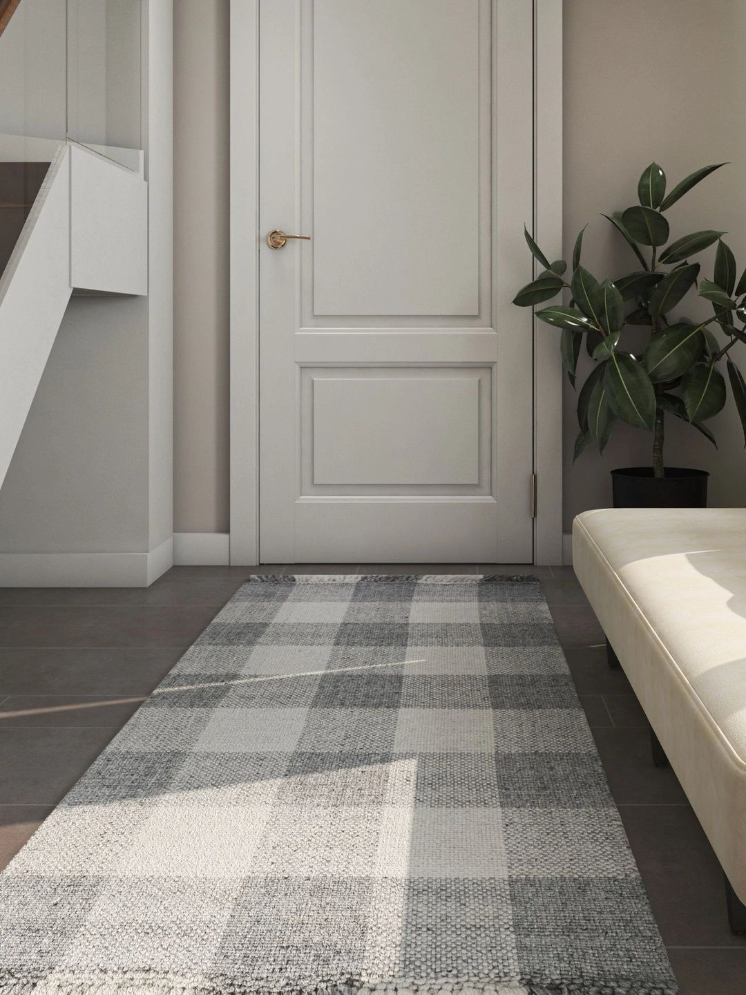 Jaipur Rugs Blue Striped Polyester Carpet-image-18