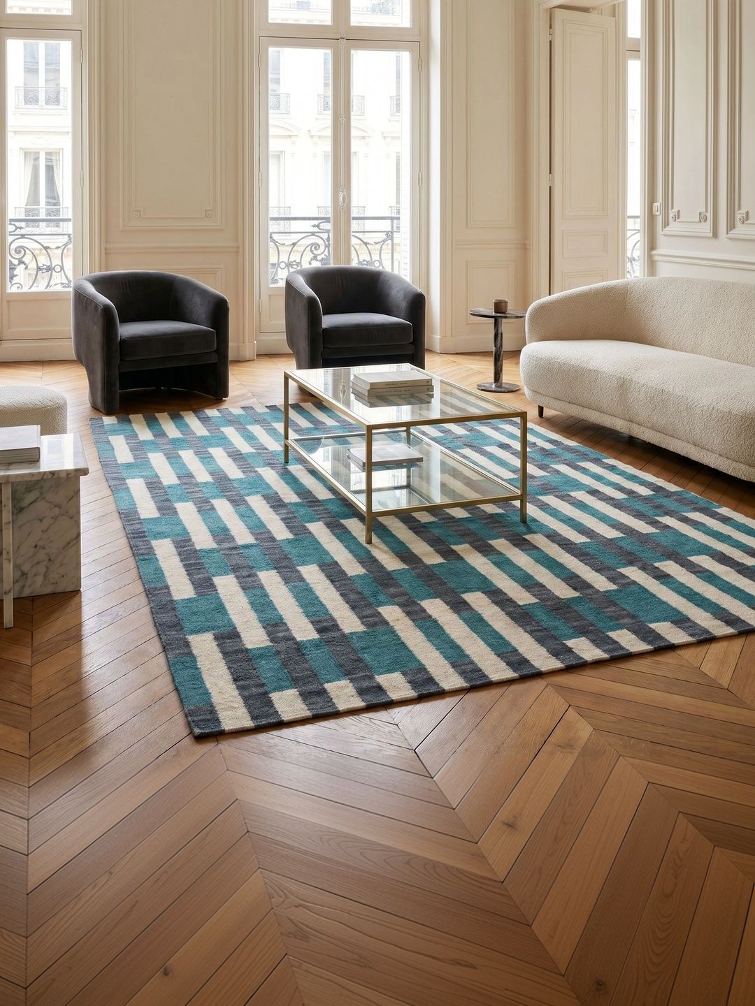 Jaipur Rugs Blue Geometric Woollen Carpet-picture-46