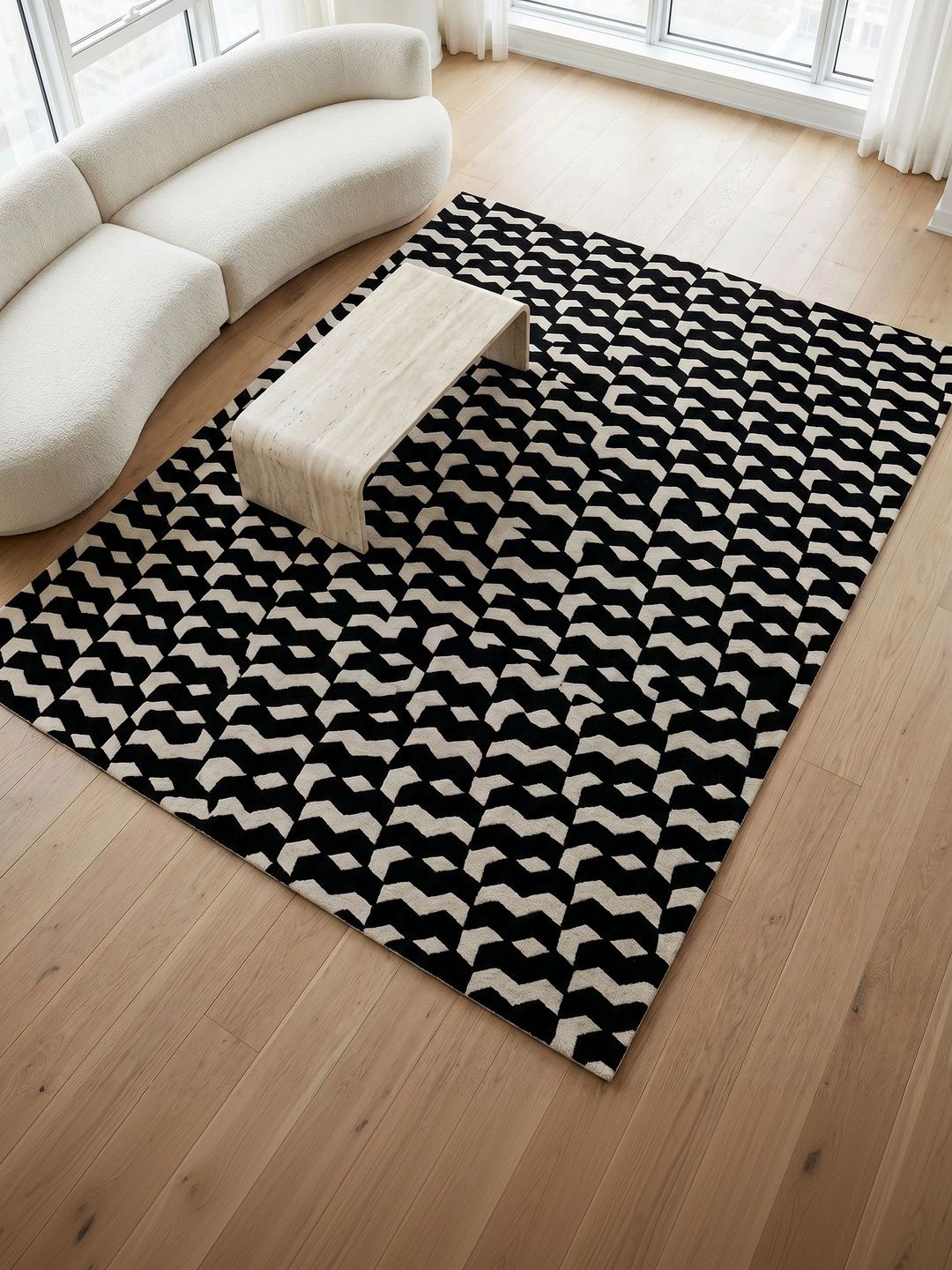Jaipur Rugs Black Geometric Woollen Carpet-picture-54
