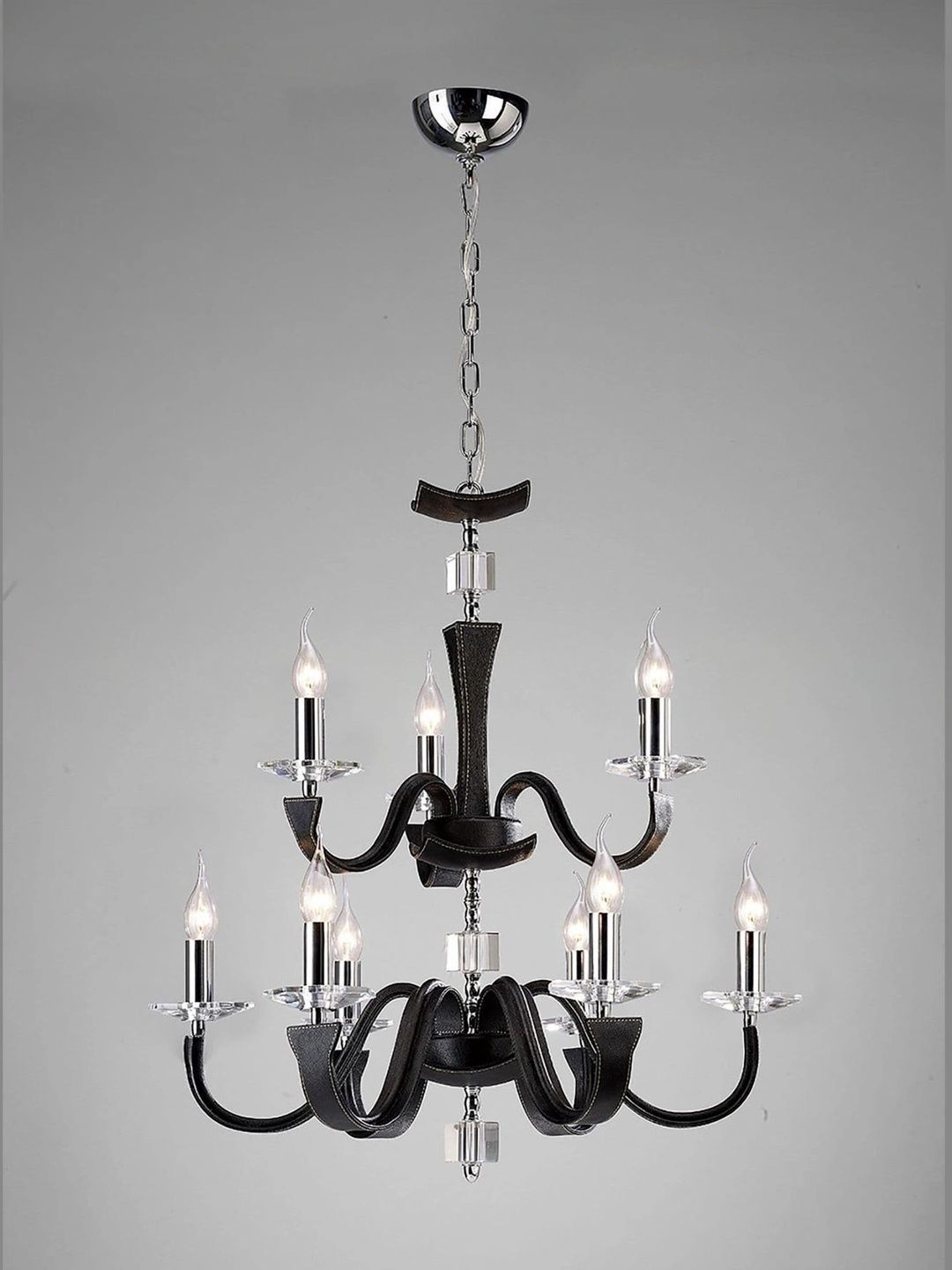 Stello Black & Silver-Toned Contemporary Ceiling Lamp-image-15