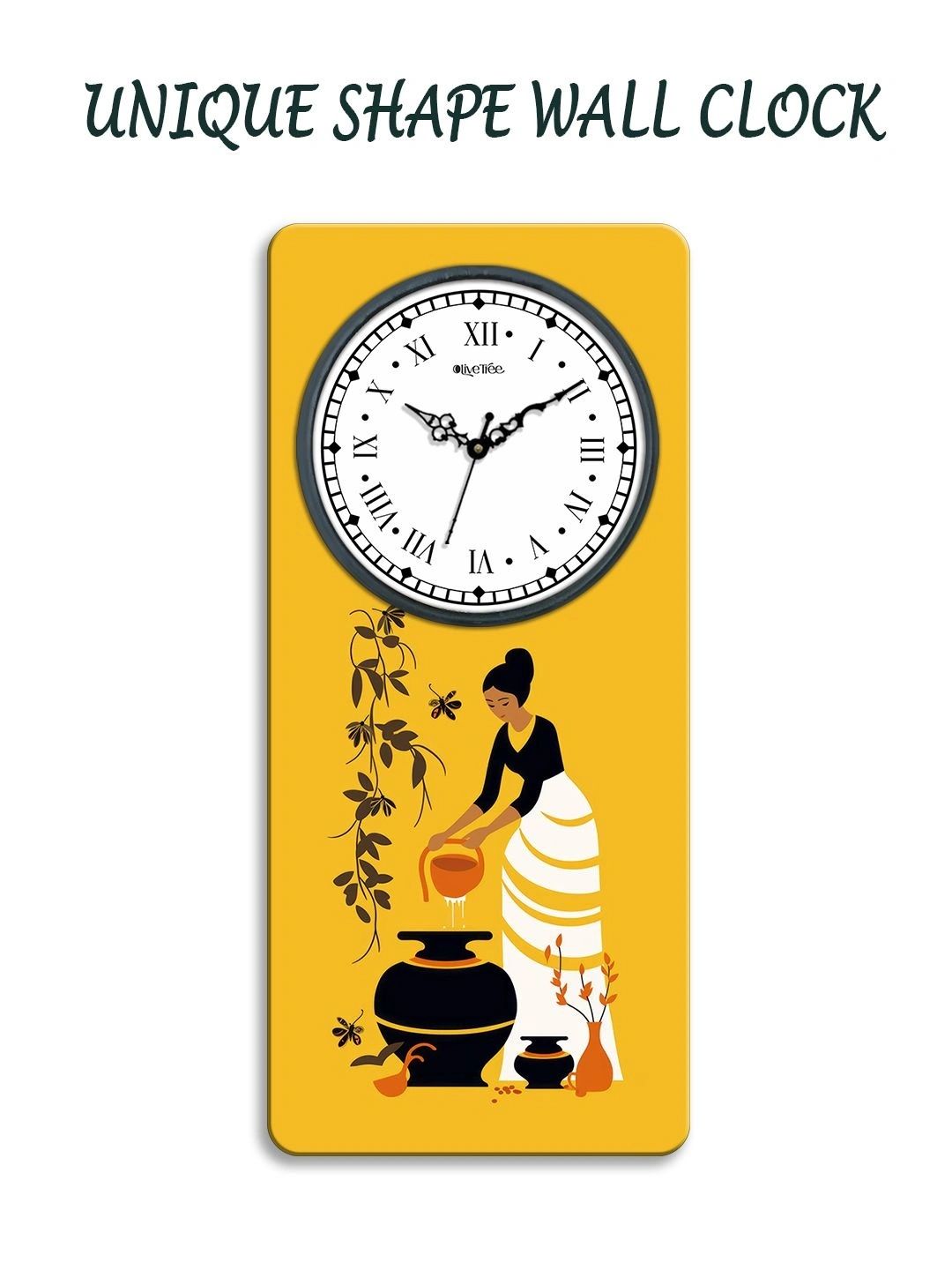 OLIVE TREE Multicoloured Printed Wall Clock-picture-40