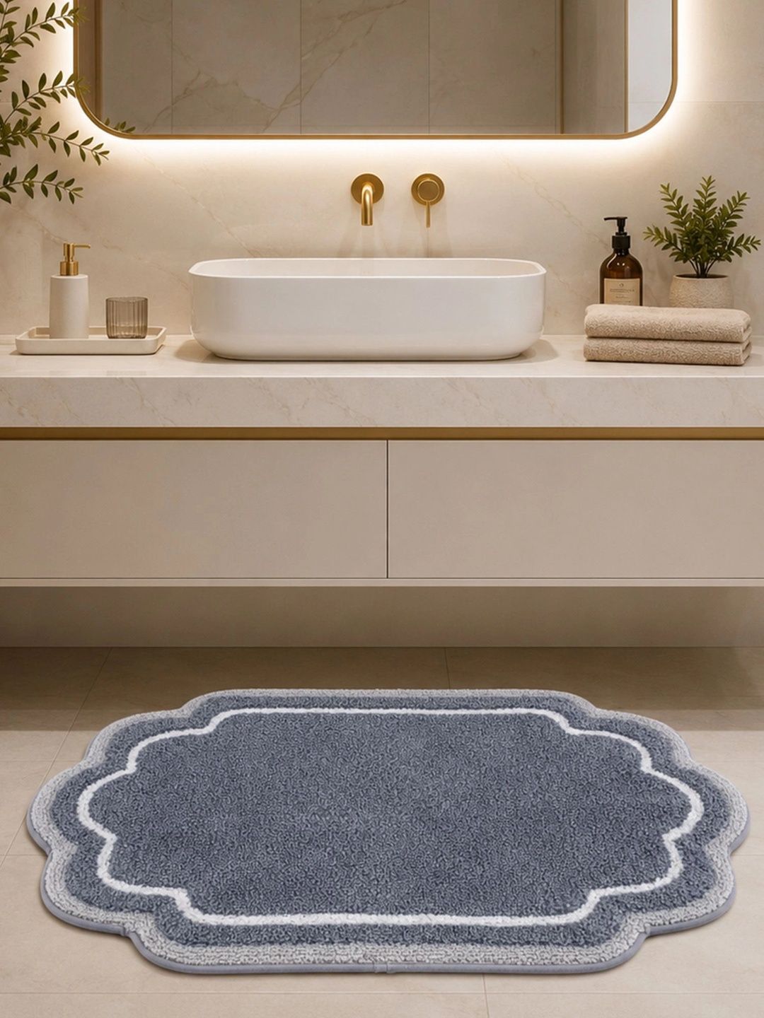 OBSESSIONS Grey Anti-Skid & Ultra Absorbent Bath Rugs-picture-54