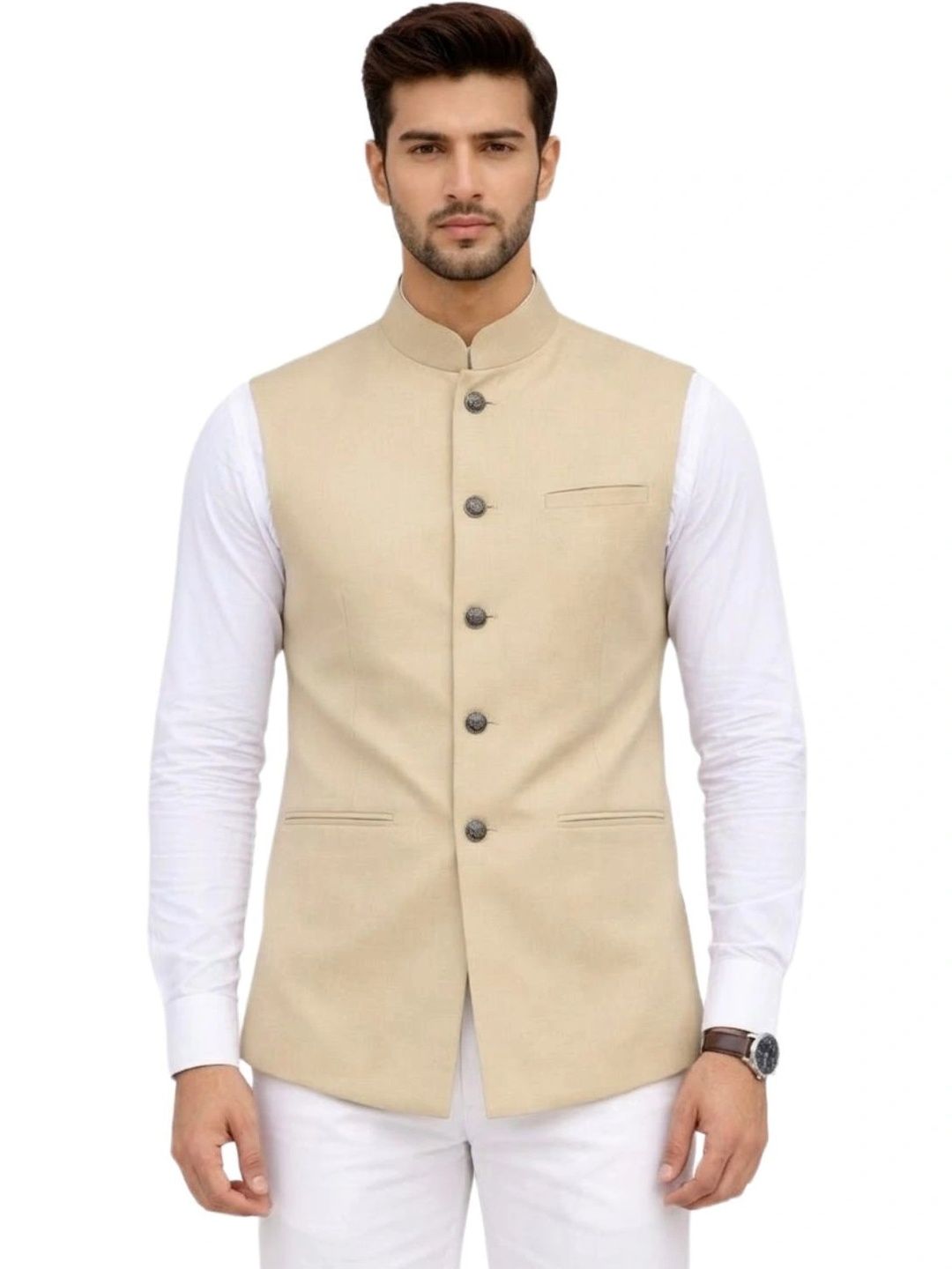 RIVER HILL Men Corduroy Nehru Jacket-picture-18