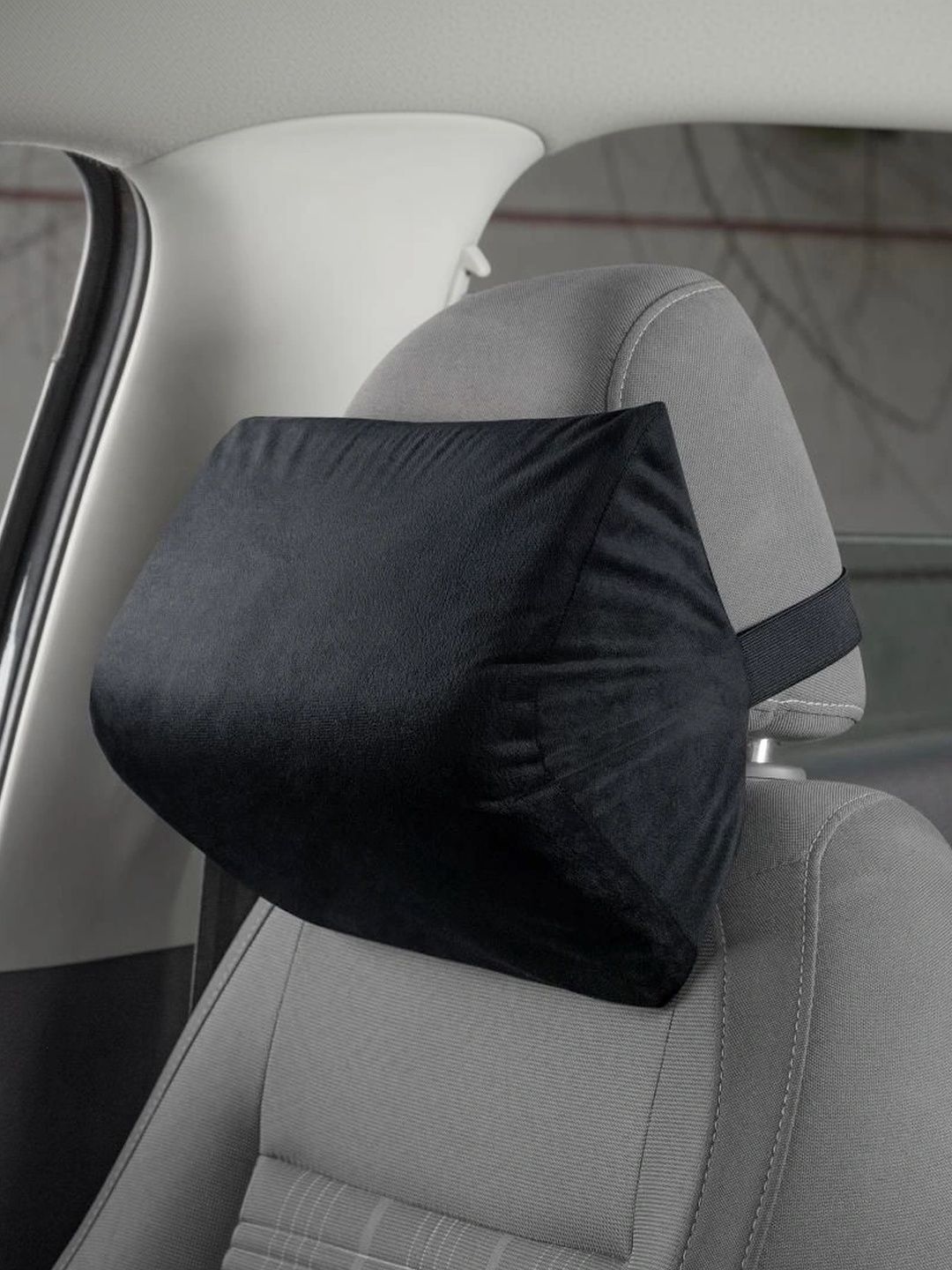 wakefit wakefit Black Memory Foam Filled Polyester Travel Pillow
