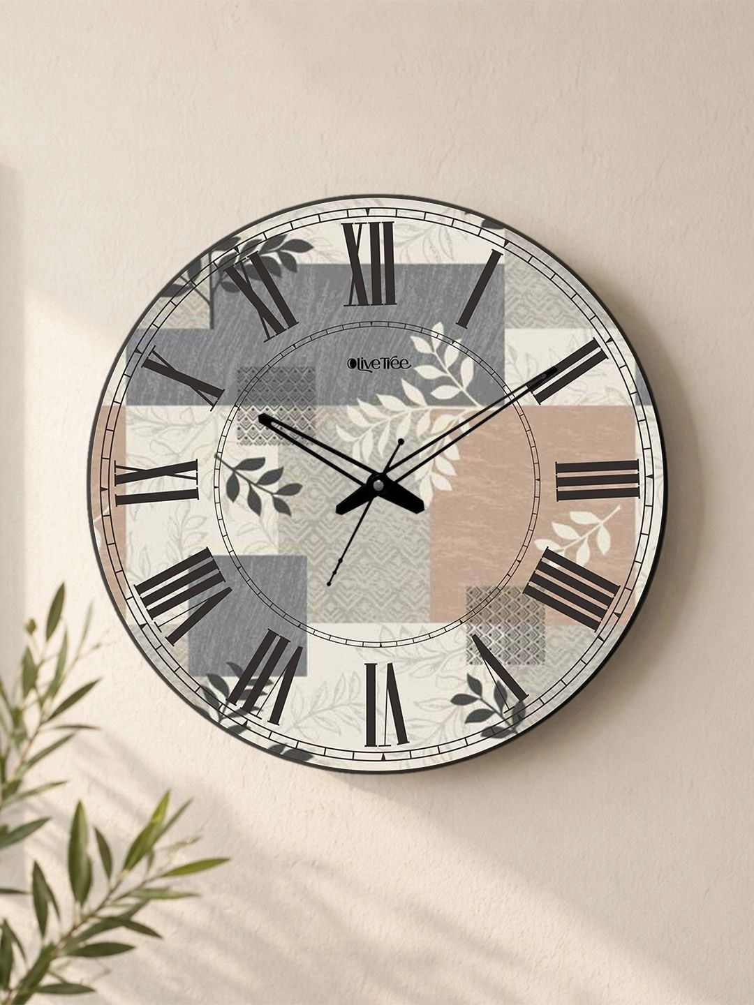 OLIVE TREE Multicoloured Printed Wall Clock-picture-44