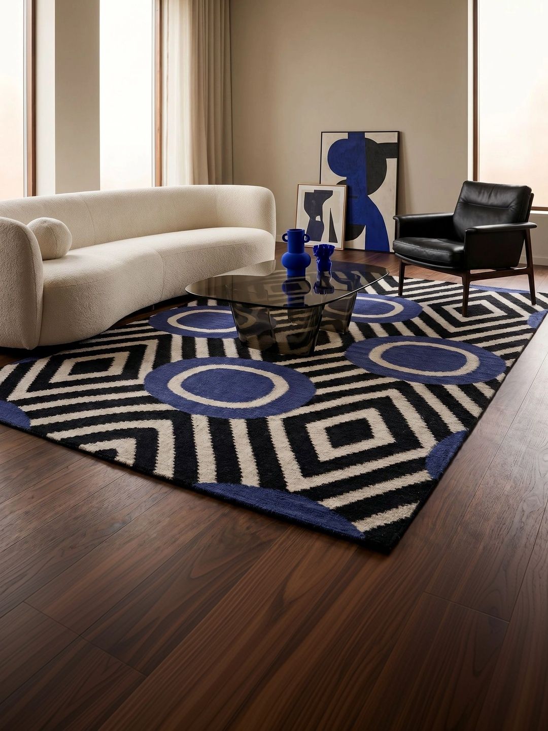 Jaipur Rugs Black Geometric Handmade Woollen Carpet-image-28
