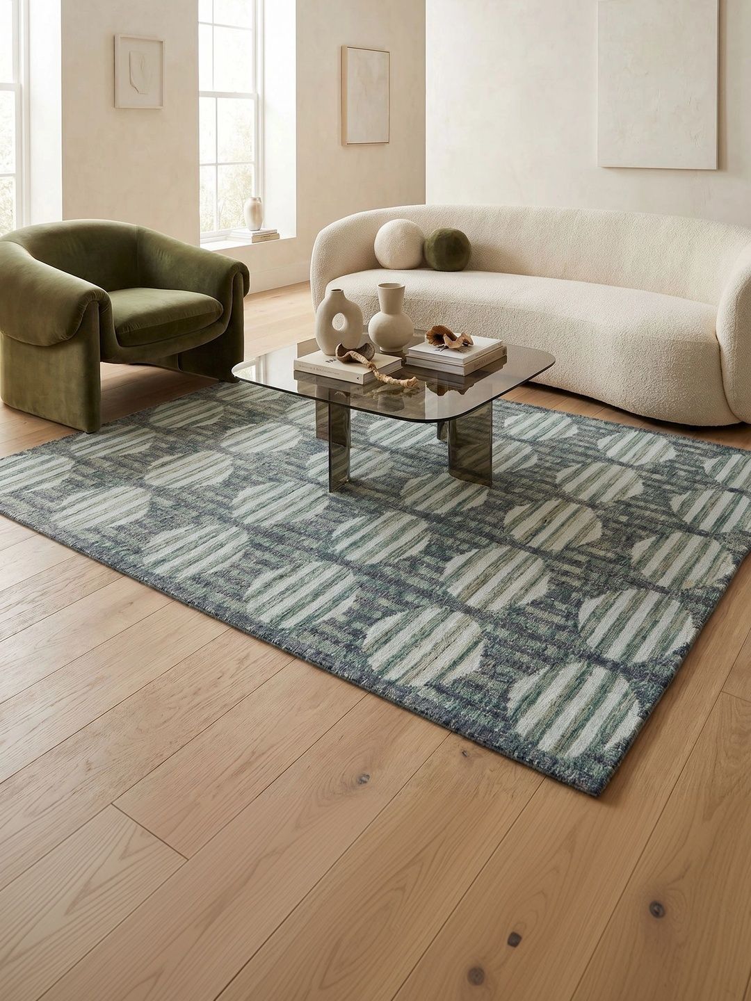 Jaipur Rugs Blue Geometric Woollen Carpet-image-49