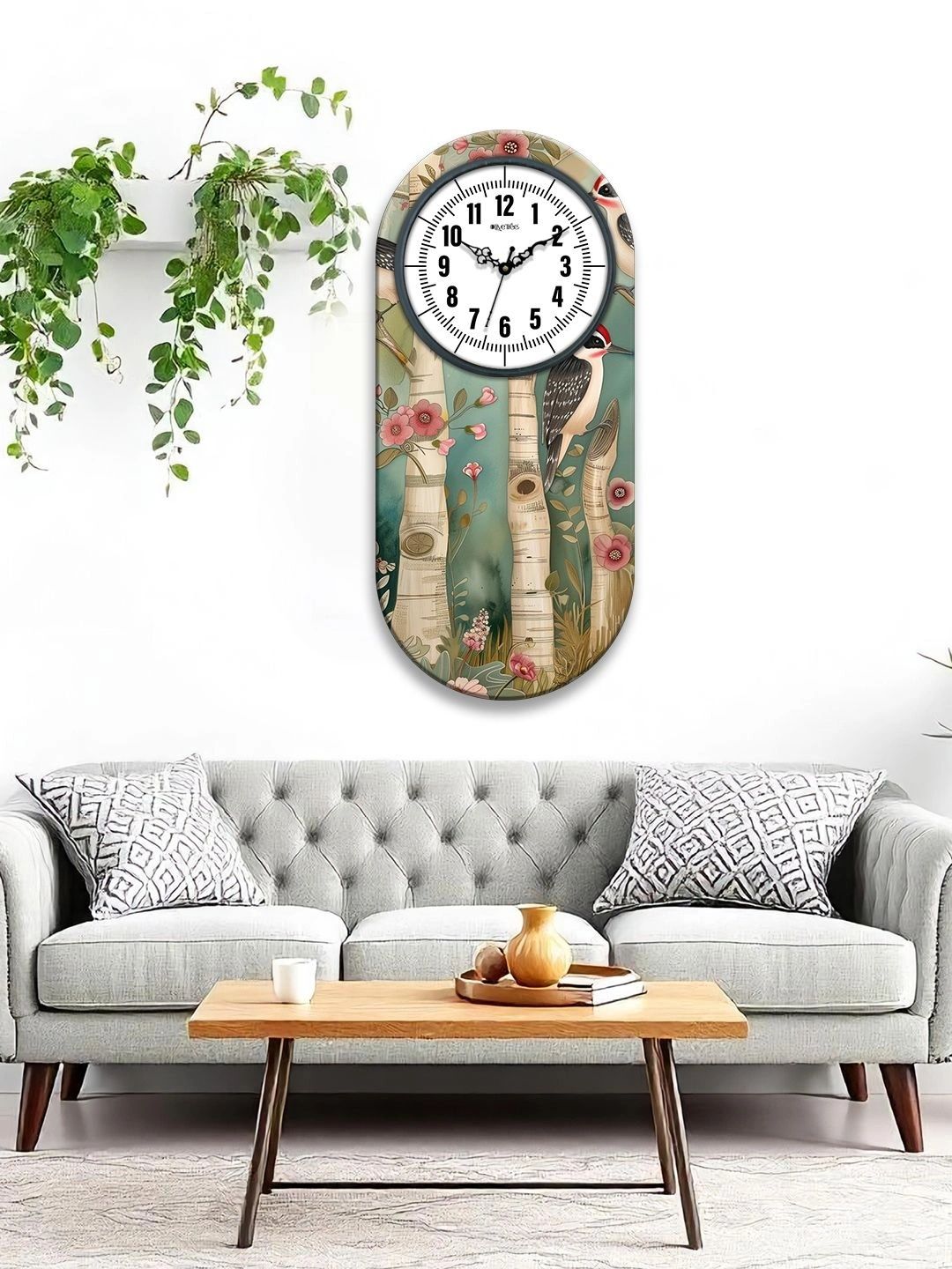 OLIVE TREE Multicoloured Printed Wall Clock-picture-35