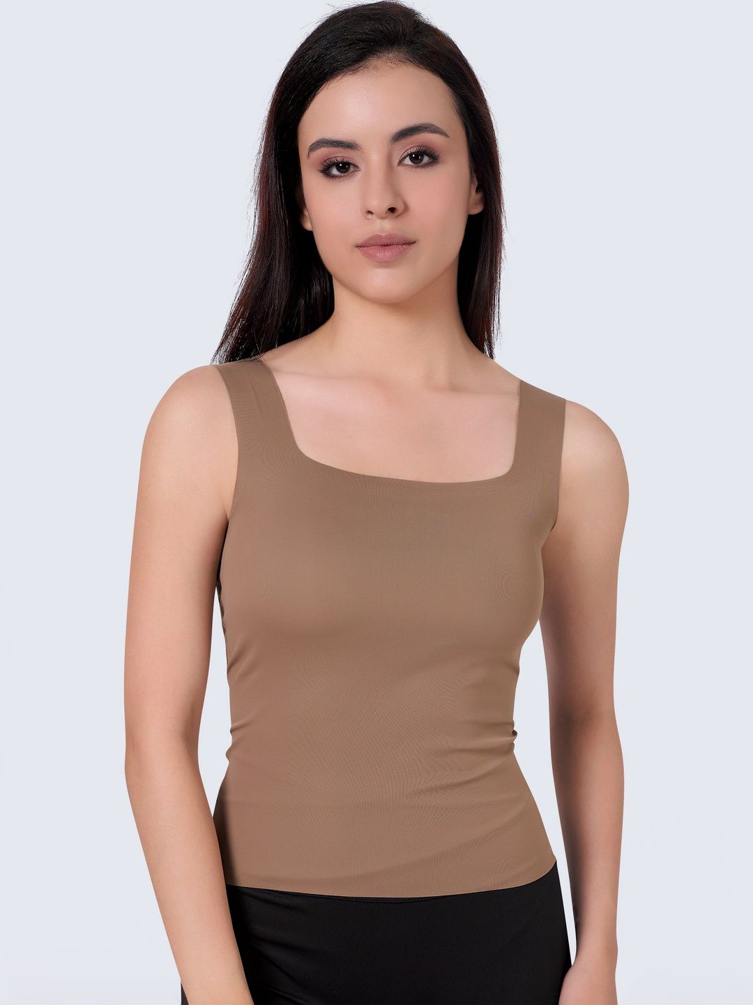 PLUMBURY Ribbed Lightly Padded Camisoles-picture-50