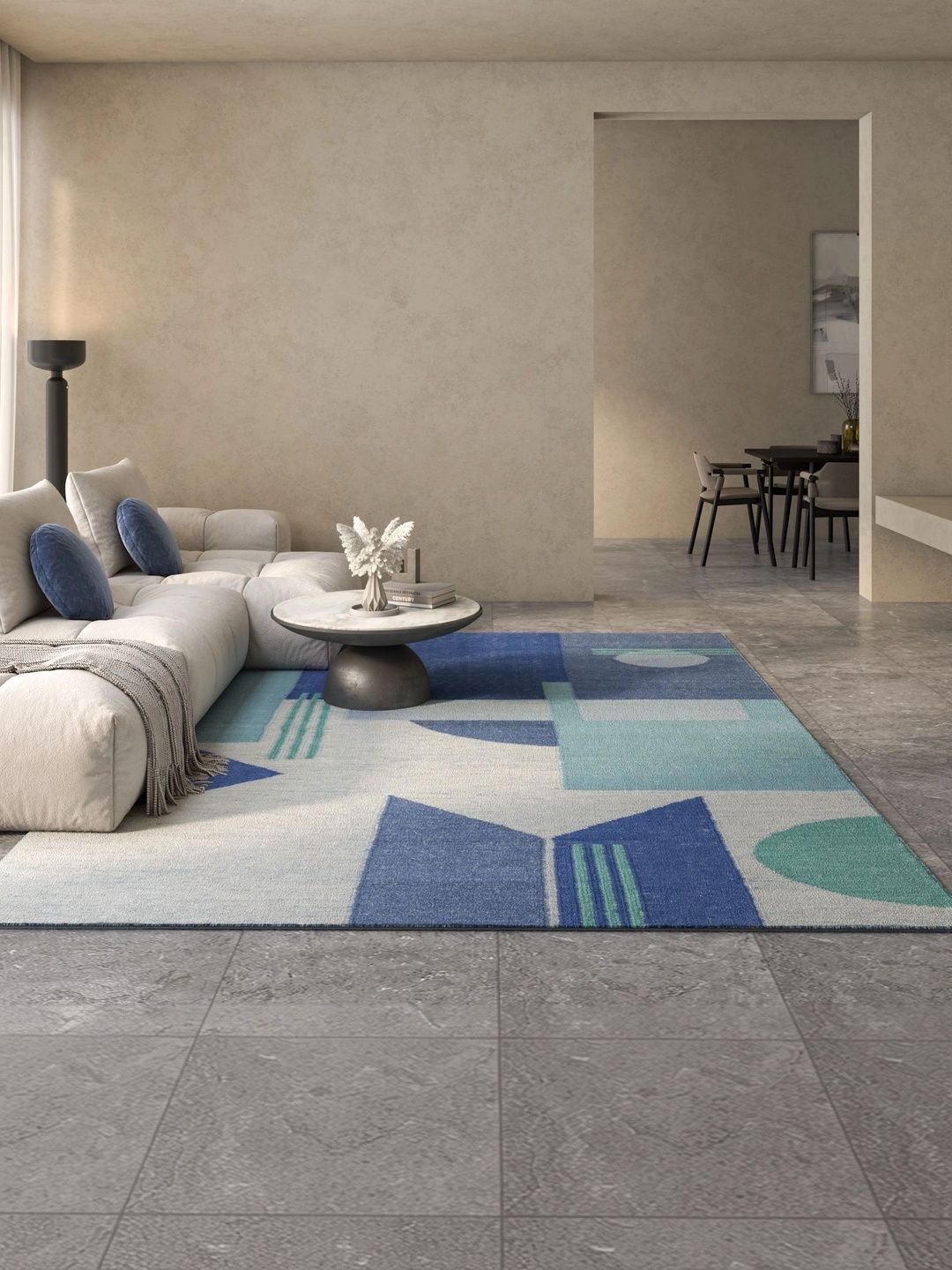 Jaipur Rugs Blue Geometric Woollen Carpet-picture-26
