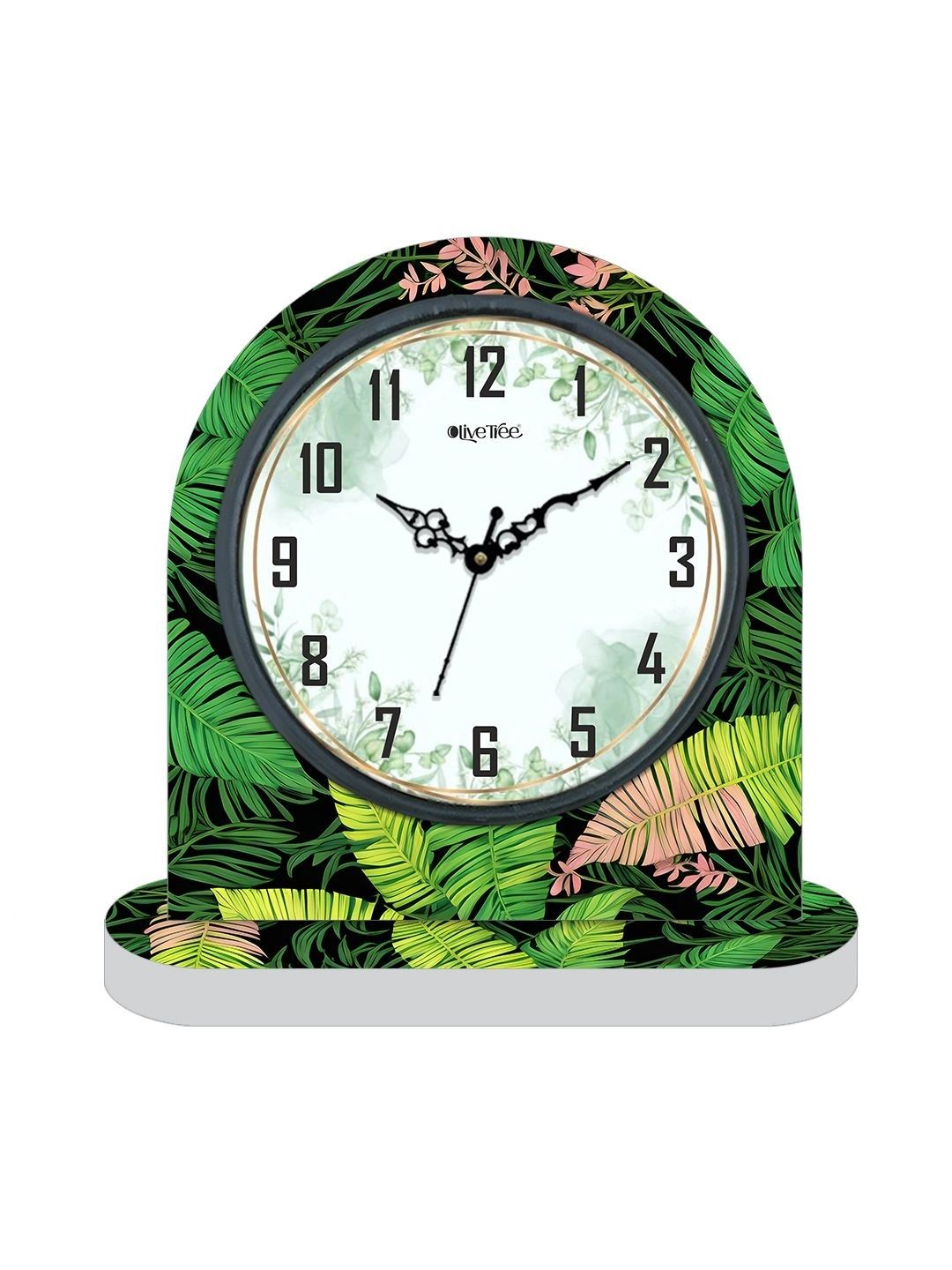 OLIVE TREE Multicoloured Printed Abstract Shaped Table Clock-picture-17