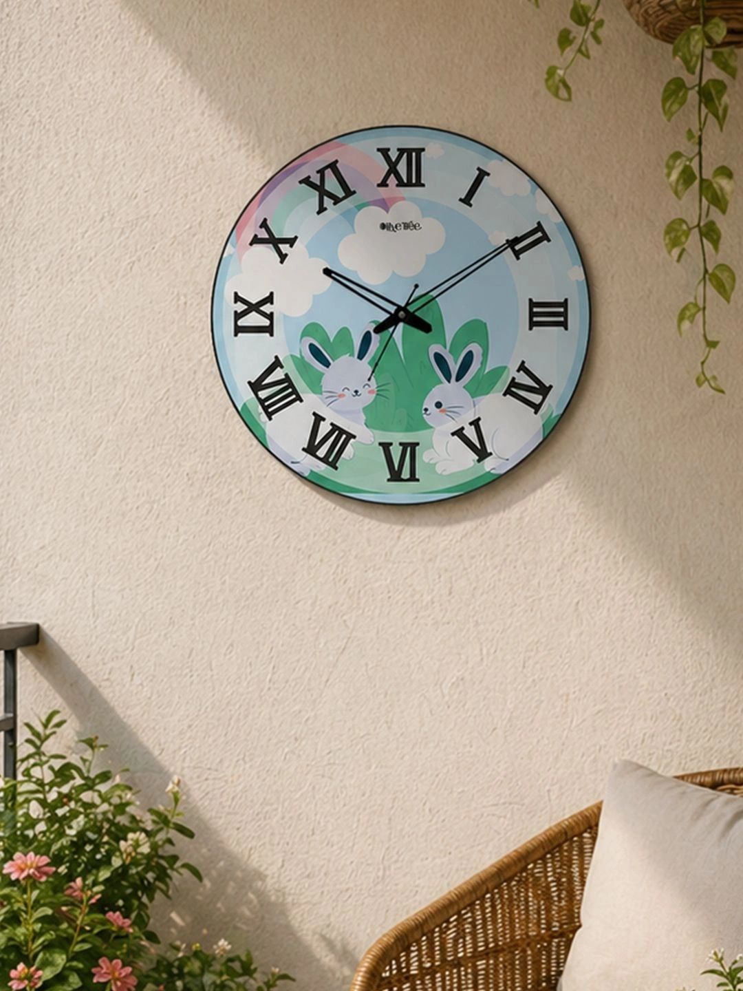 OLIVE TREE Multicoloured Printed Wall Clock-picture-37