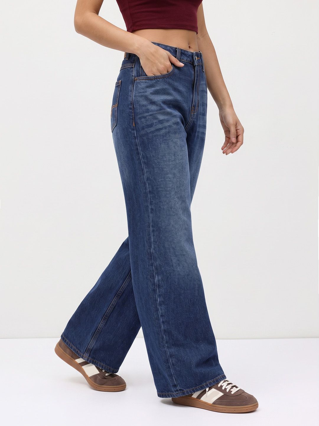 The Roadster Life Co. Women Baggy Pure Cotton Jeans-picture-17
